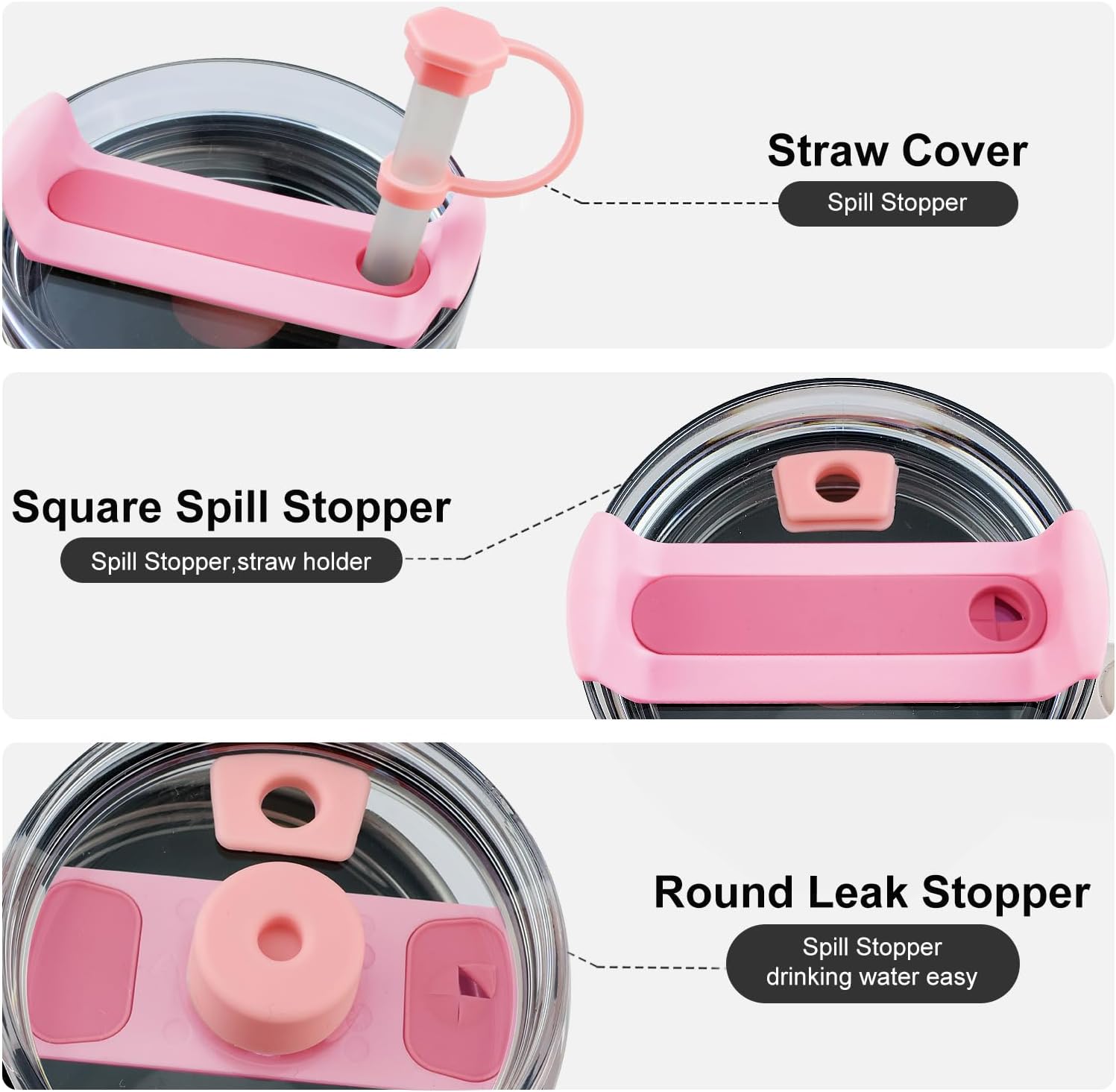 Detalle de Silicone Cup Accessories, 10mm Straw Covers