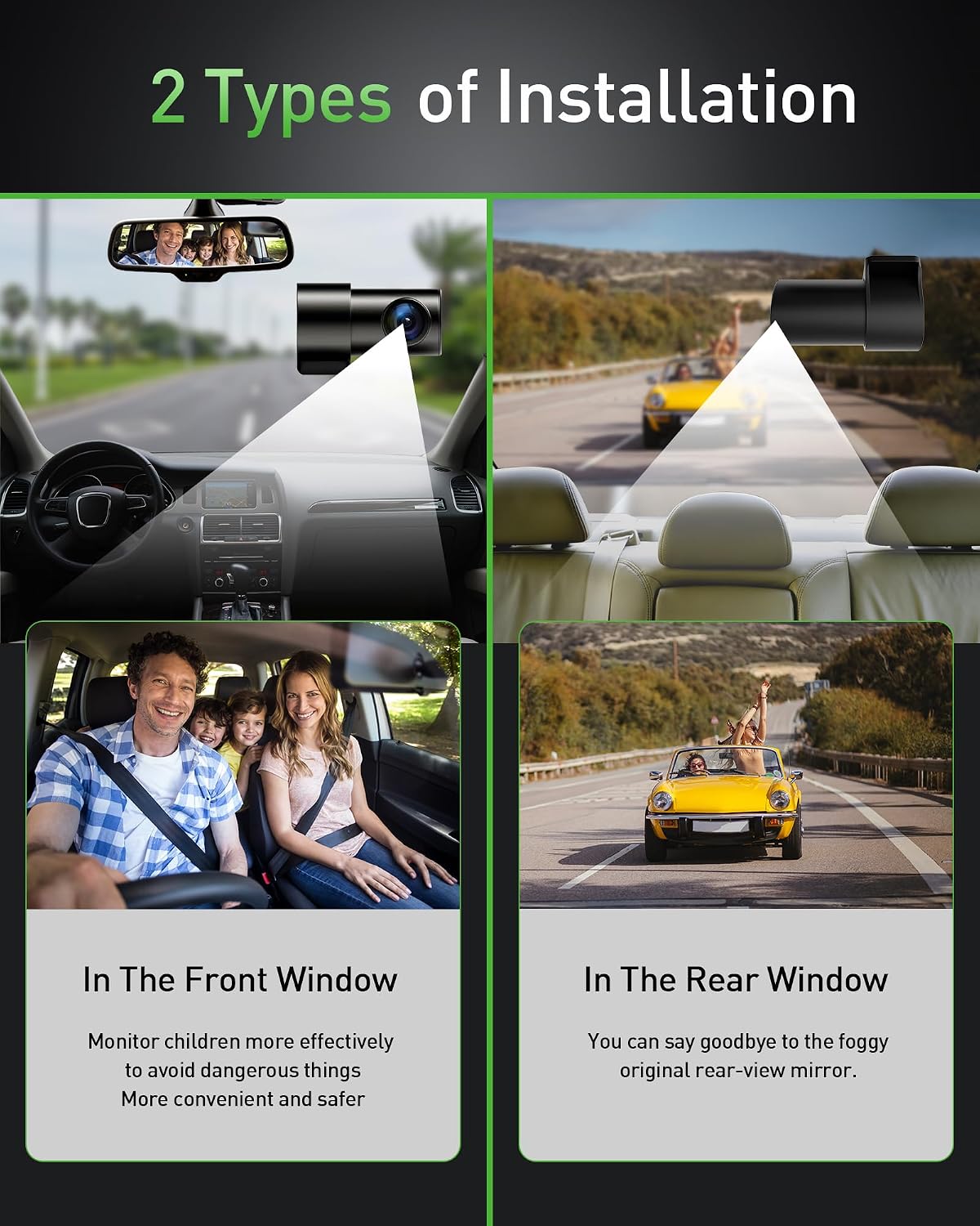 Thumbnail 6 de Dash Cam Front and Rear 4K+1080P WiFi Dual
