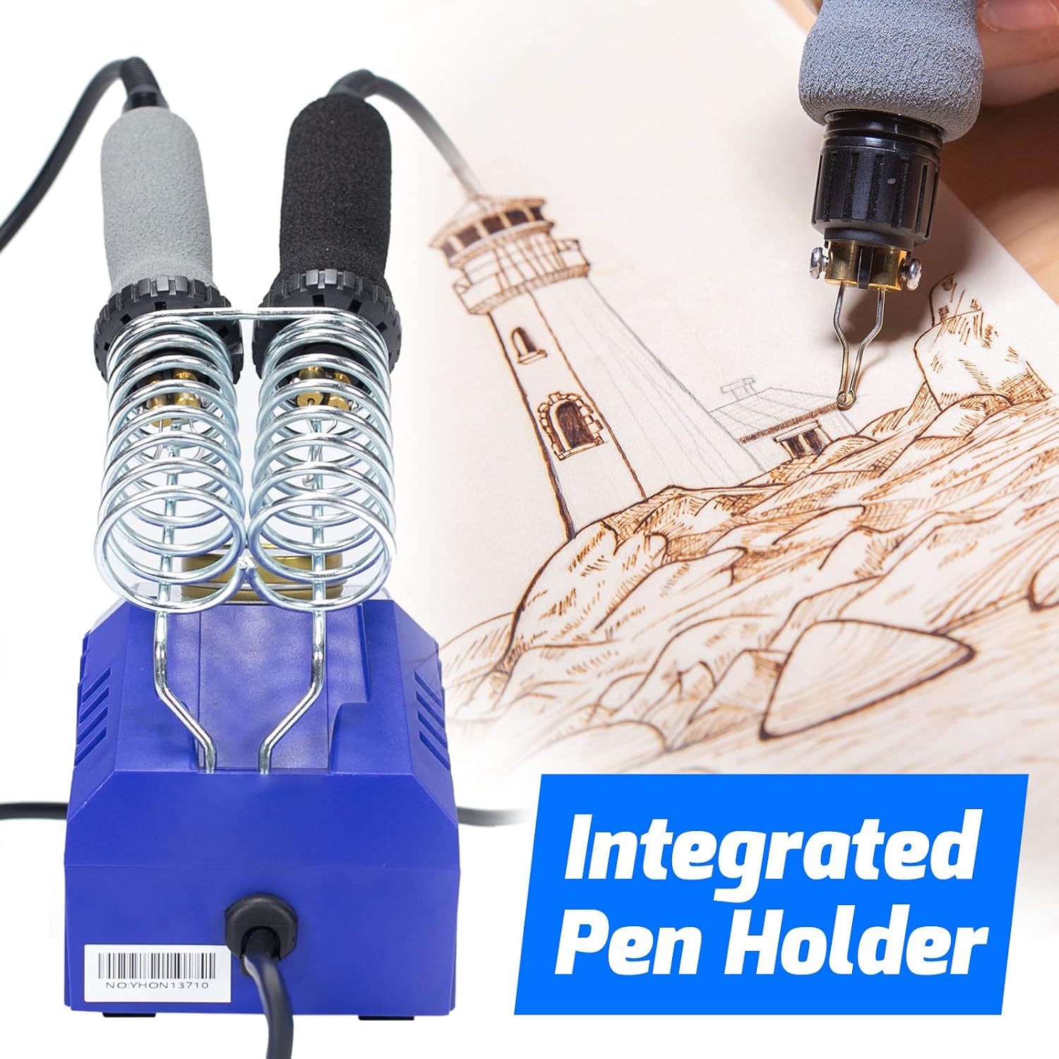Detalle 2 de WEP 939D-VI Dual-Pen Wood Burning Kit with 20 Tips and A/B Toggle