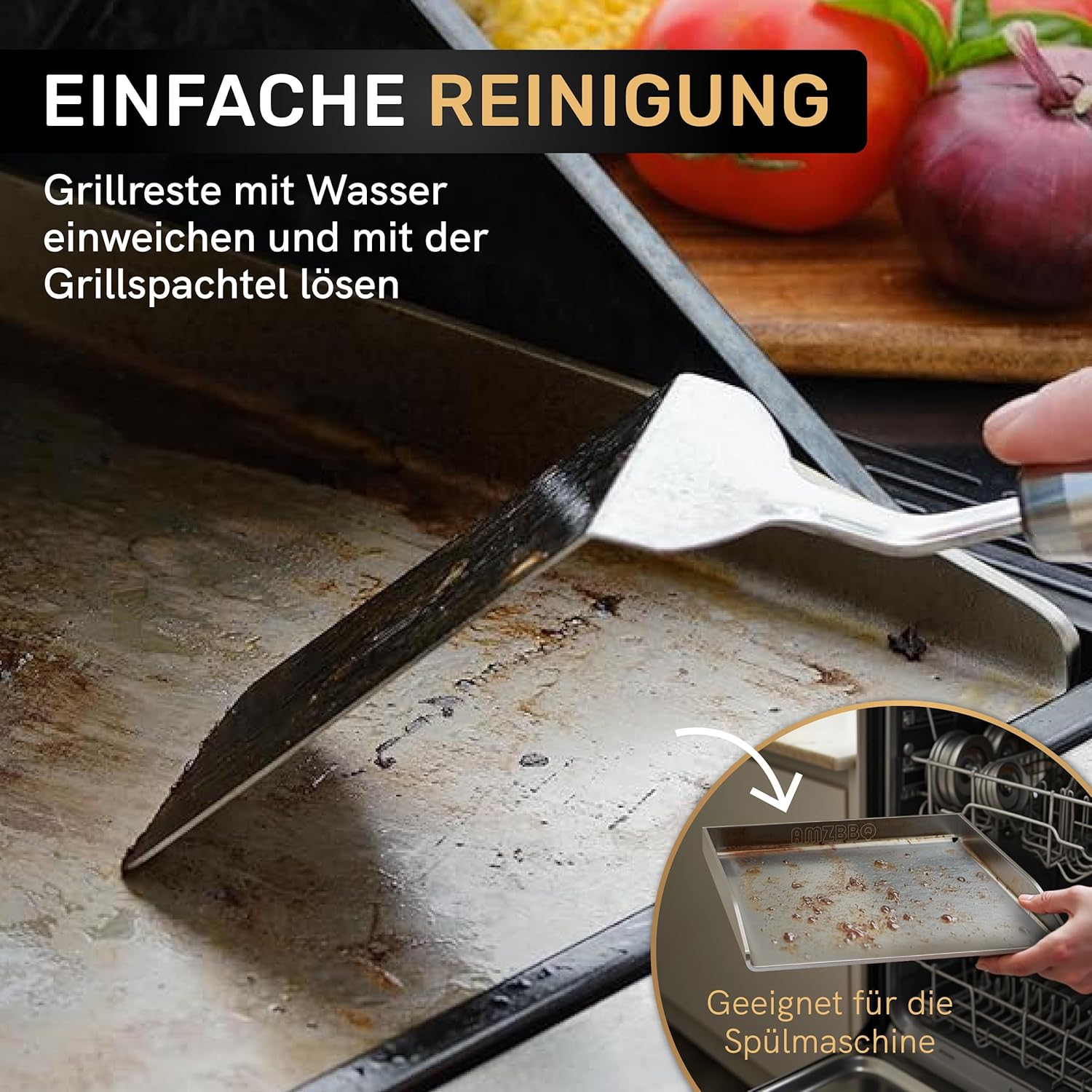 Detalle 2 de AMZBBQ Plancha Grillplatte 40 x 30 cm