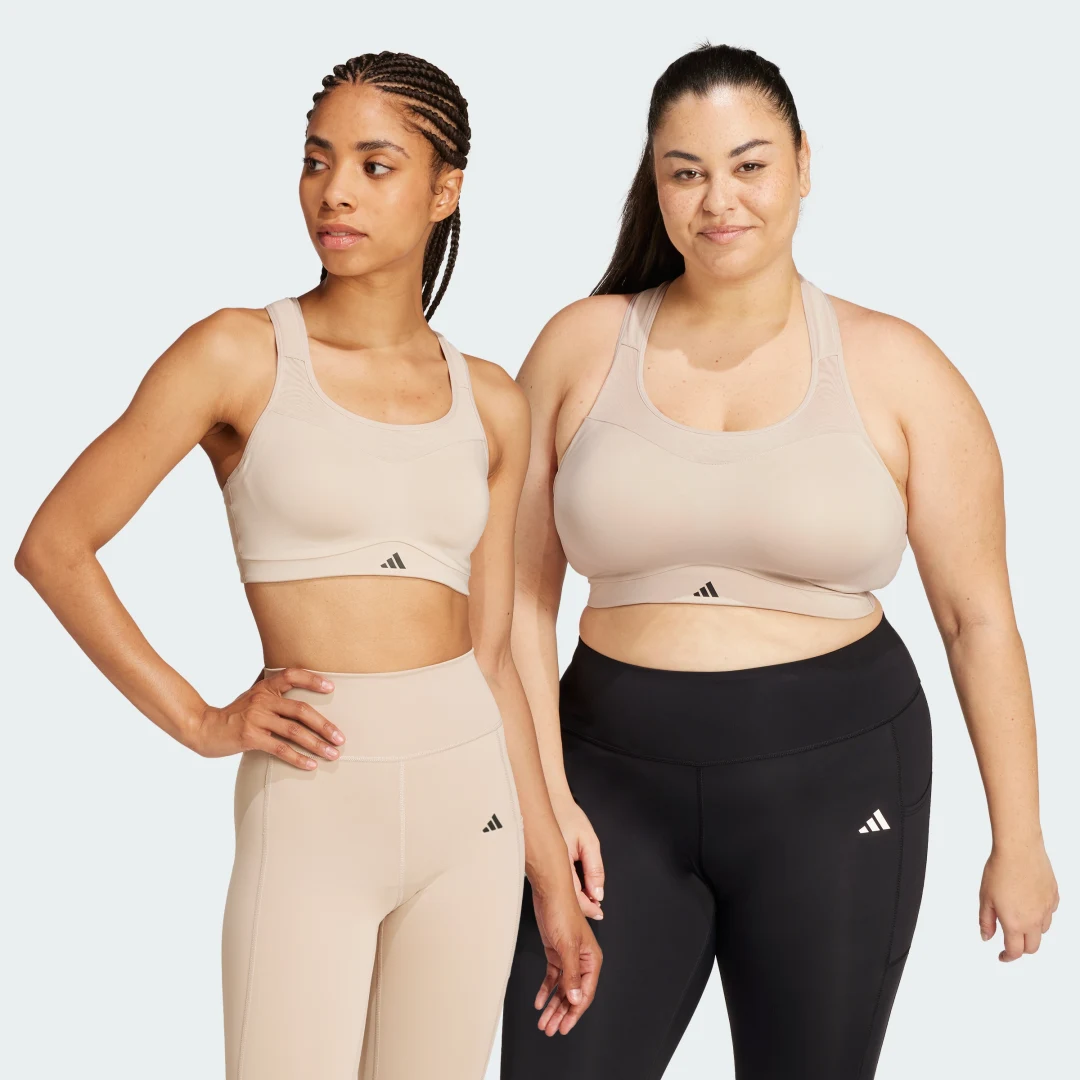 Detalle de Sujetador TLRD Impact Training High-Support de Adidas: soporte para entrenos intensos