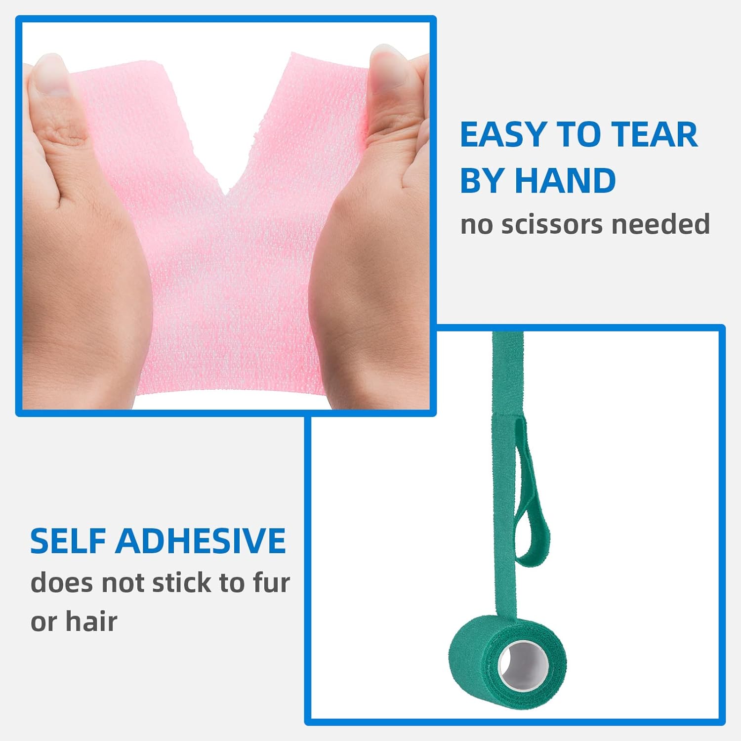 Thumbnail 2 de 12 Rollen selbsthaftender Kohäsionsverband 10 cm (rot) – elastische Haftbandage für Finger, Hand & Erste Hilfe