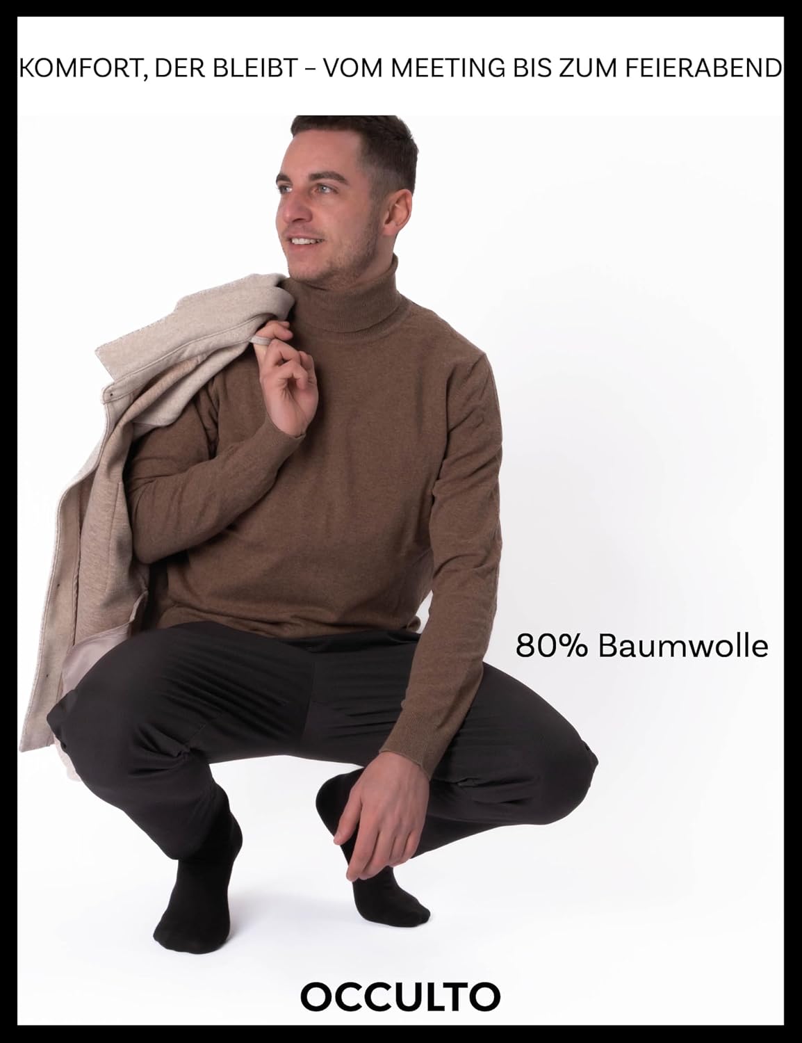 Detalle 2 de Occulto Hermann schwarze Socken 10er Pack