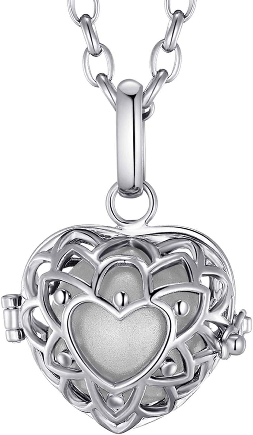 Thumbnail 6 de Morella Catenina donna in acciaio inox 70 cm con ciondolo a cuore e sfera Ø16 mm – con sacchetto di velluto