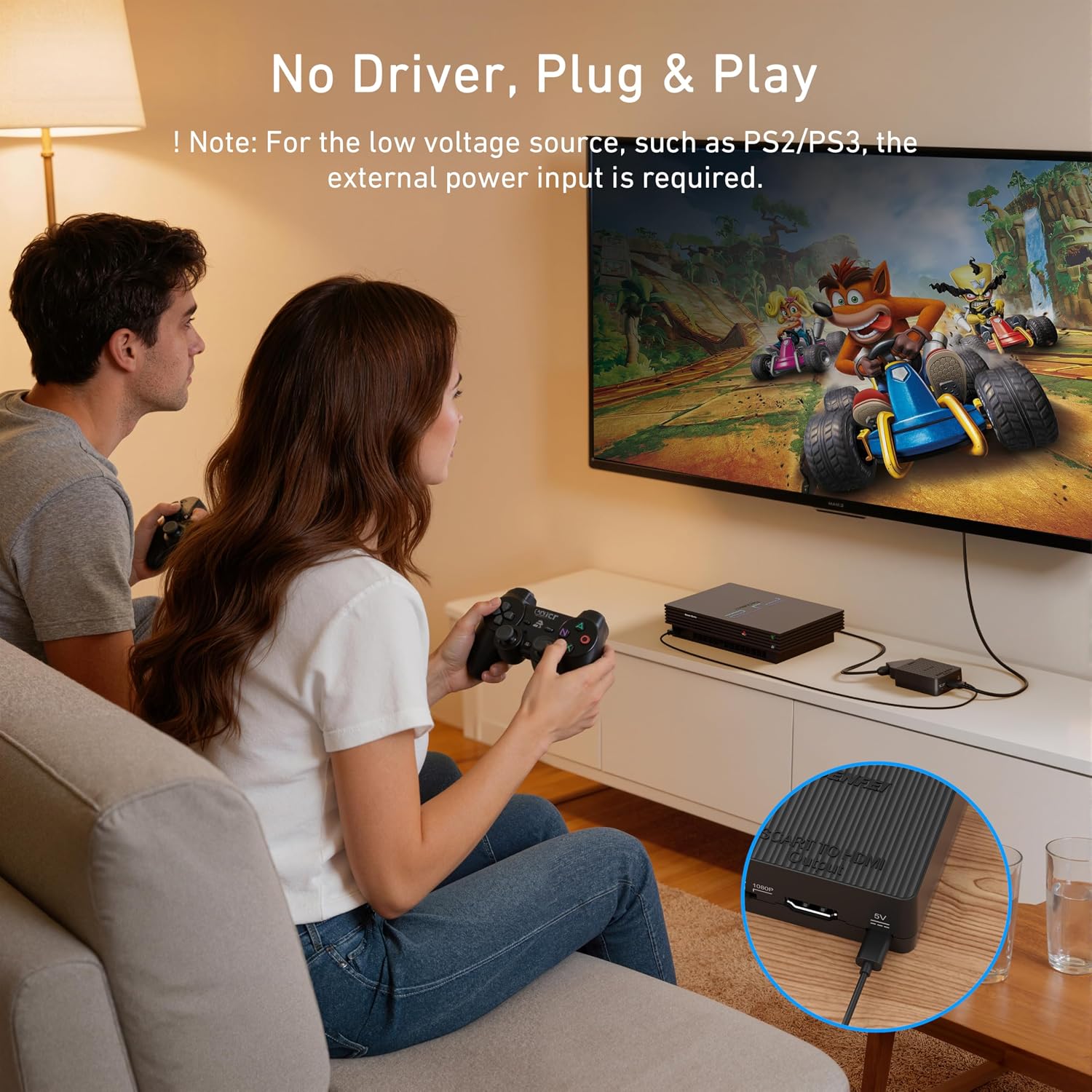 Thumbnail 4 de BENFEI SCART to HDMI Adapter: SCART Composite AV/S-Video to HDMI (PAL/NTSC)
