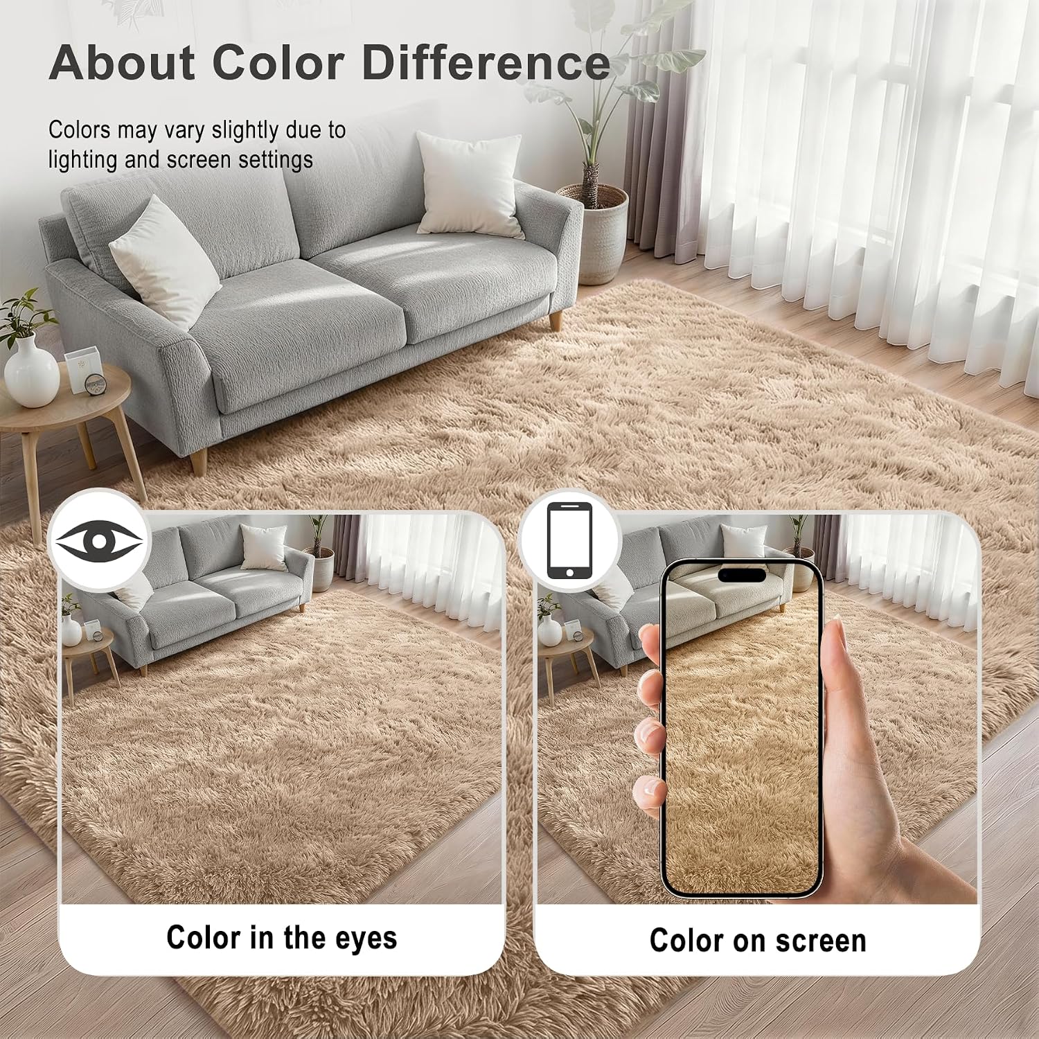 Detalle de 8x10 Ultra Soft Shag Rug for Living Room & Bedroom