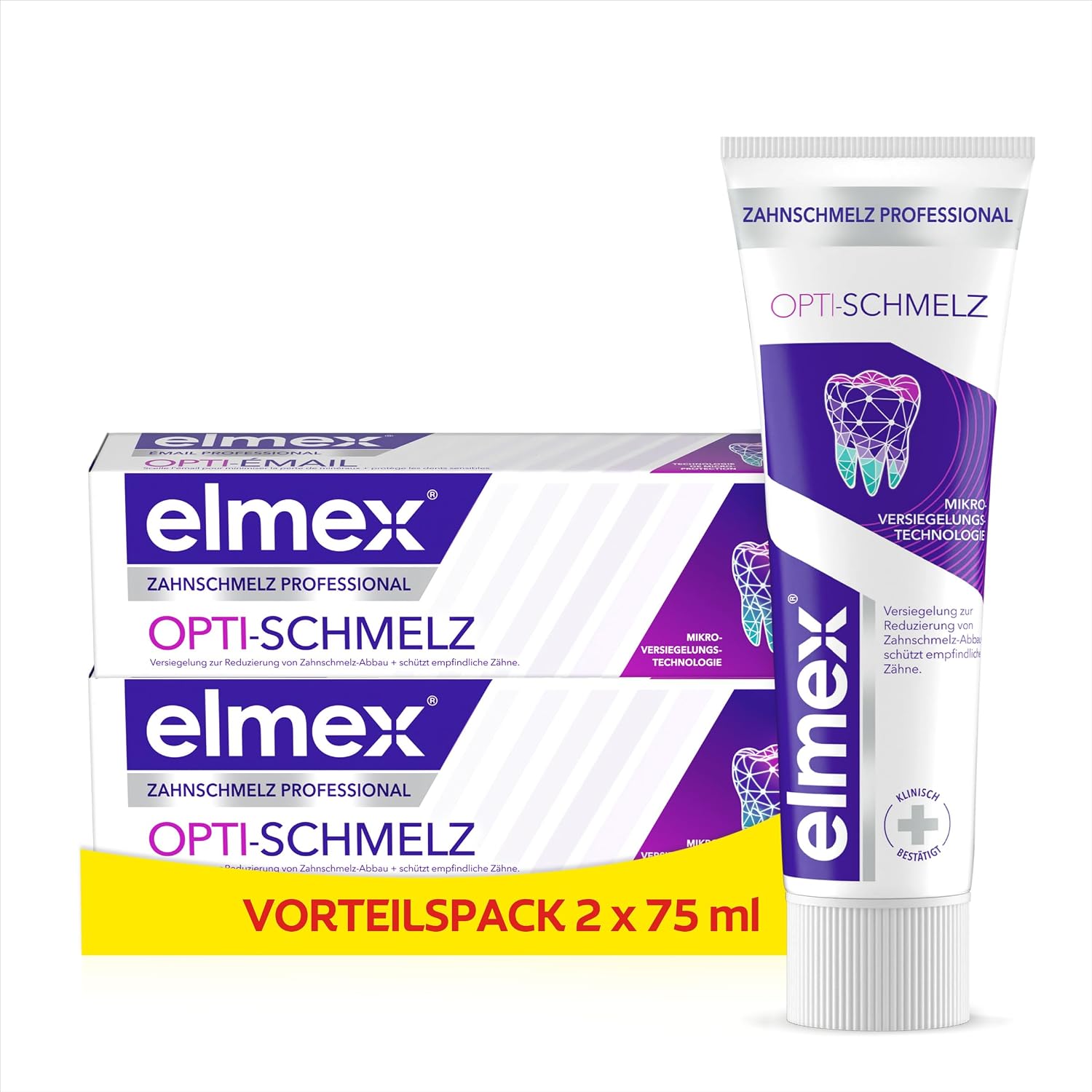 elmex Zahnpasta Professional Opti-schmelz Versiegelung & Stärkung 75ml – 2er Pack