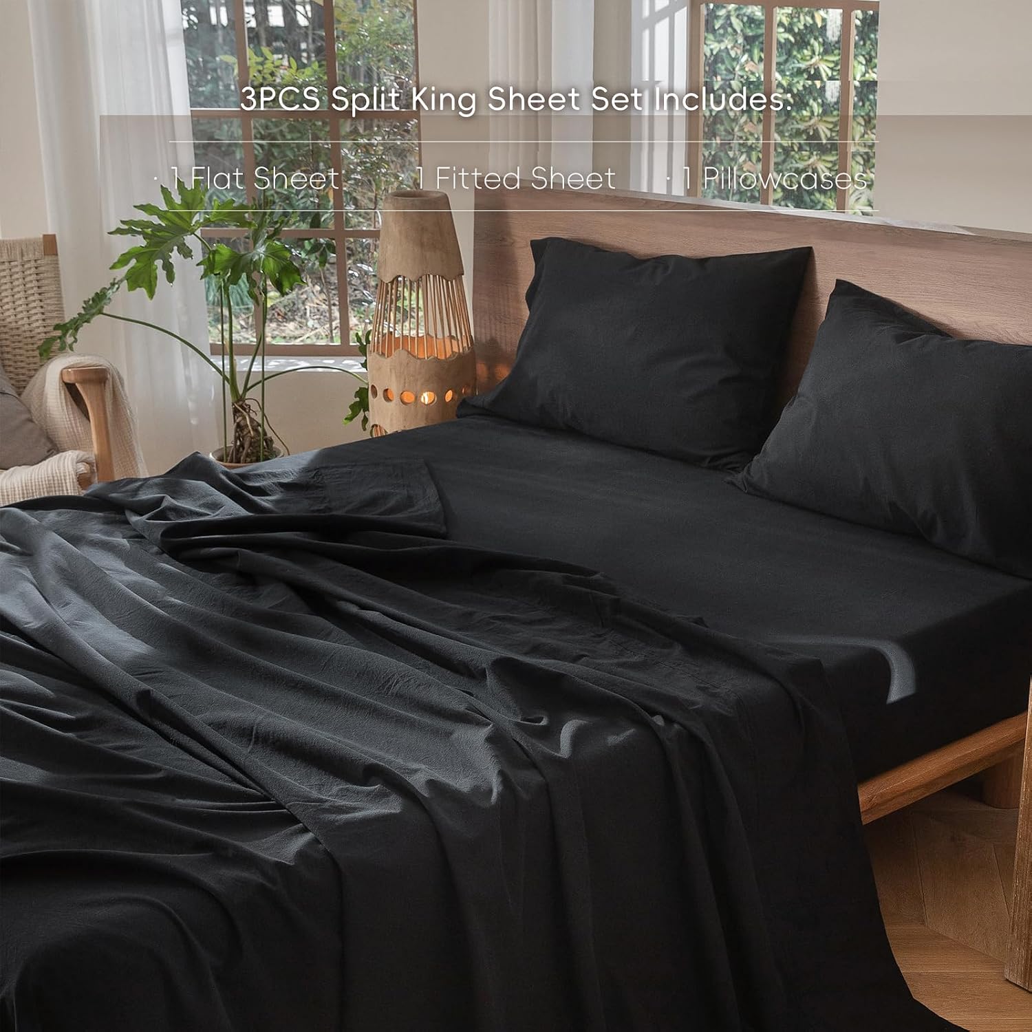 Thumbnail 1 de MOOMEE Twin washed cotton sheet set