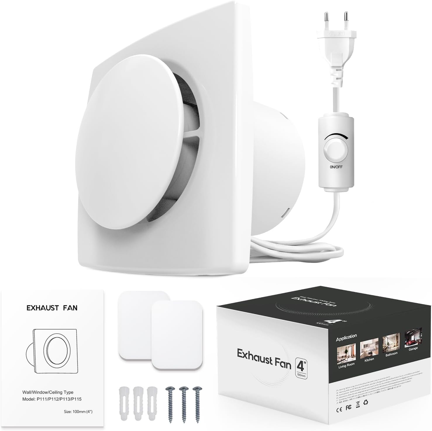 Thumbnail 6 de BUMSOU Aspiratore Bagno 100mm con Regolatore di Velocità – Silenzioso e Versatile