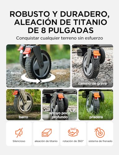 Thumbnail 3 de Litheli Carretilla eléctrica plegable con neumáticos 20 cm🚗