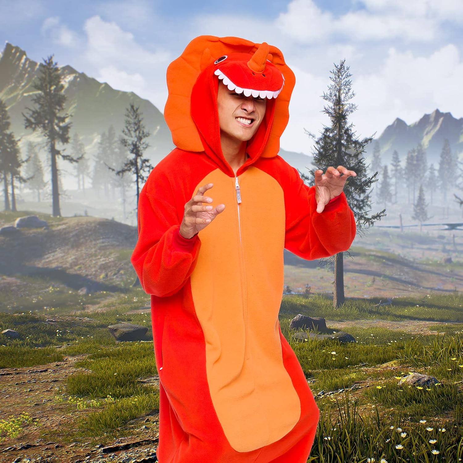Detalle de Funziez! Adult Animal Onesie Costume with Pockets for Cosplay and Halloween