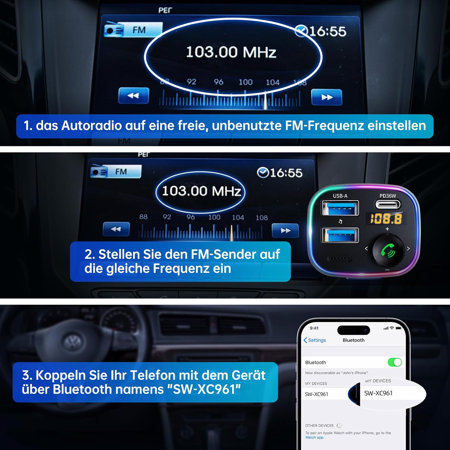 Thumbnail 6 de Syncwire FM-Transmitter mit Bluetooth 5.4