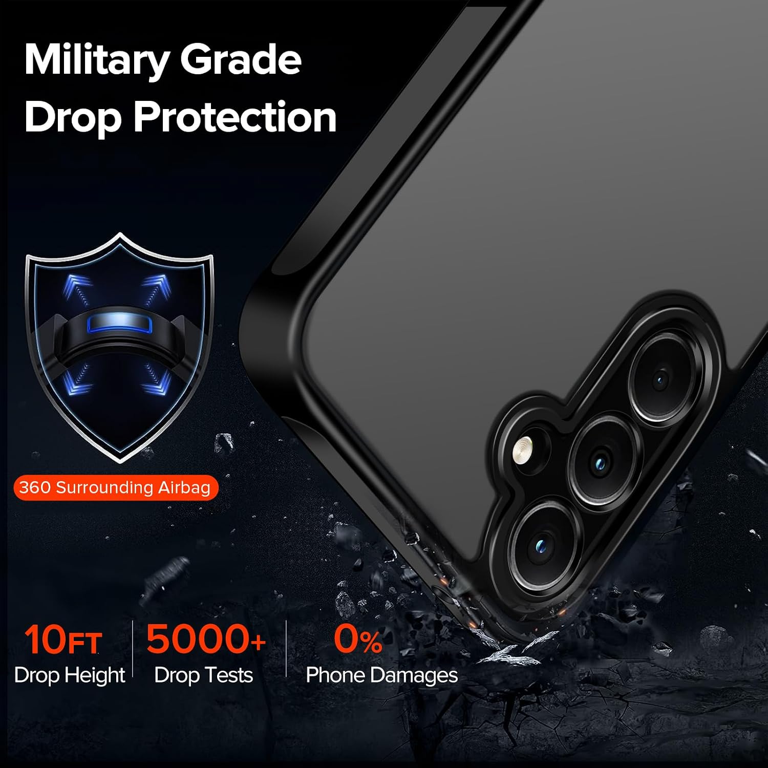 Detalle de ivoler Funda Mate Negro para Samsung Galaxy A35 5G
