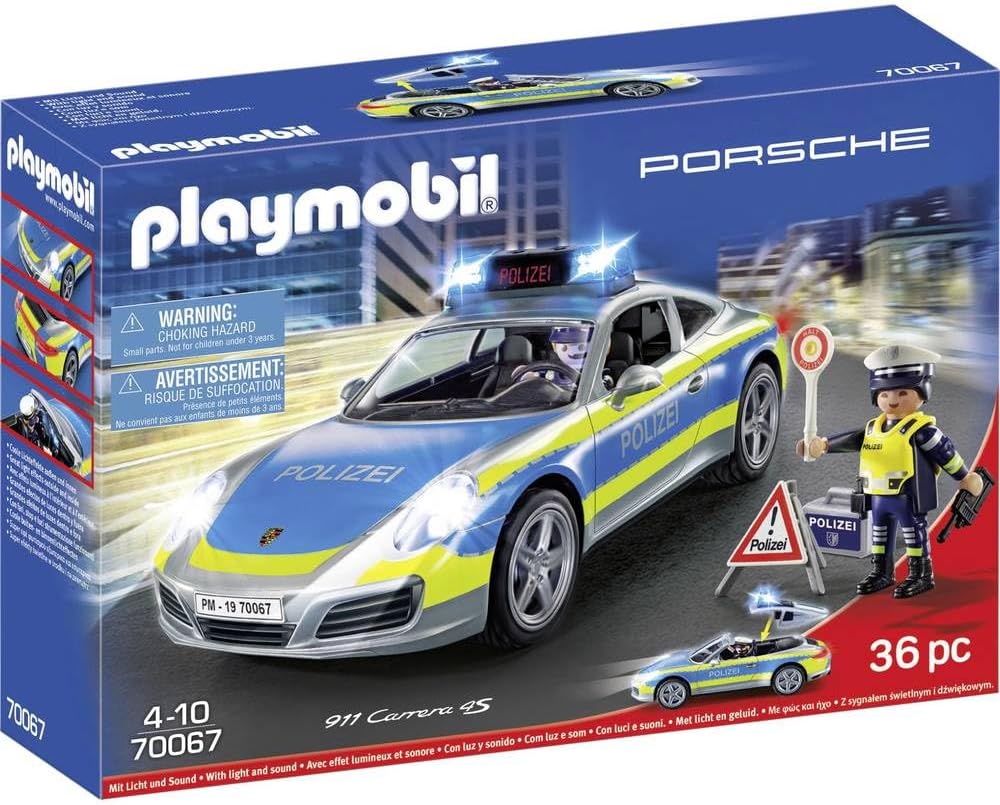 Detalle de PLAYMOBIL City Action 70067 Porsche 911 Carrera 4S Police Car with Lights and Sound