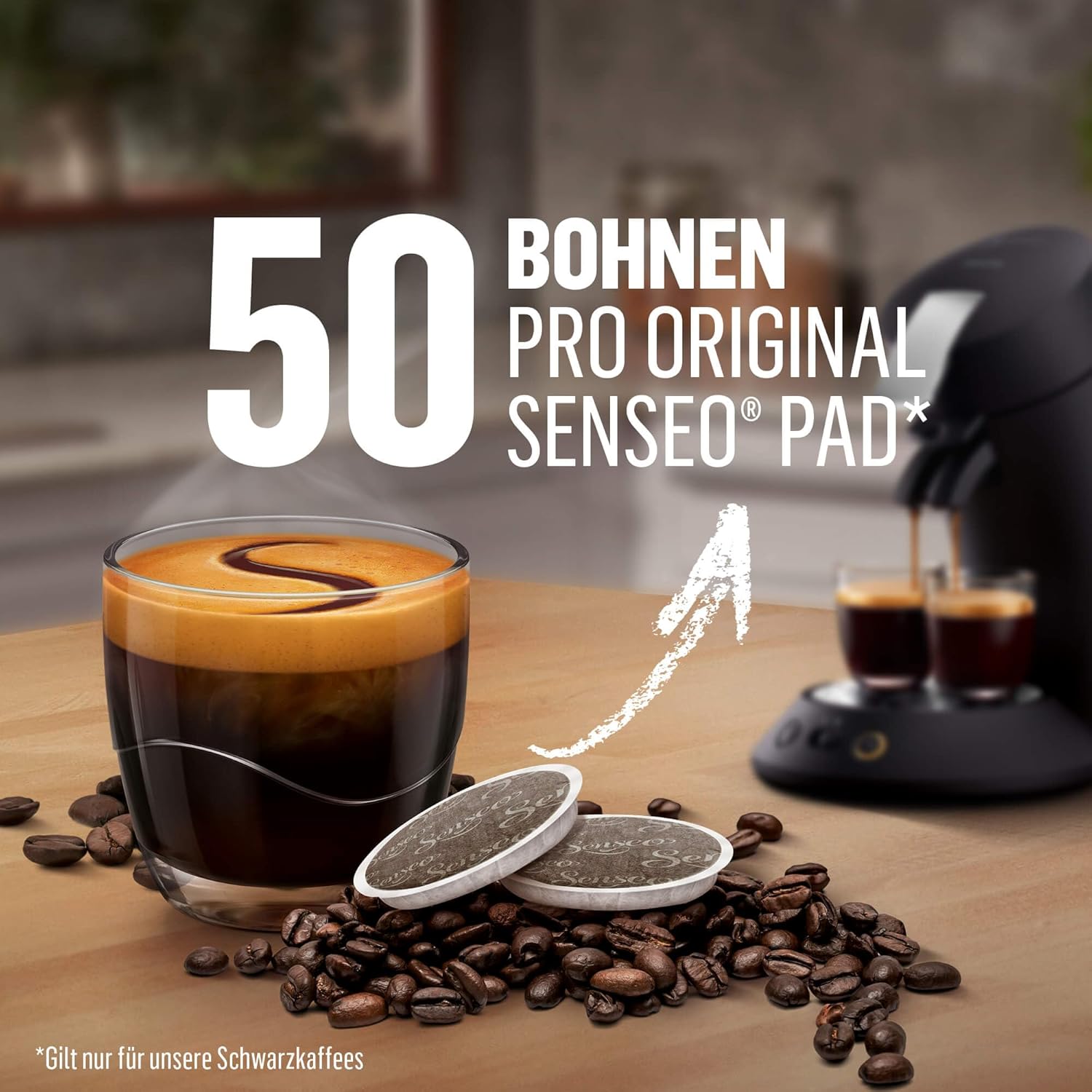 Detalle de Senseo Pads Classic Vorratspackung 5 x 32 Pads – 160 Kaffeepads