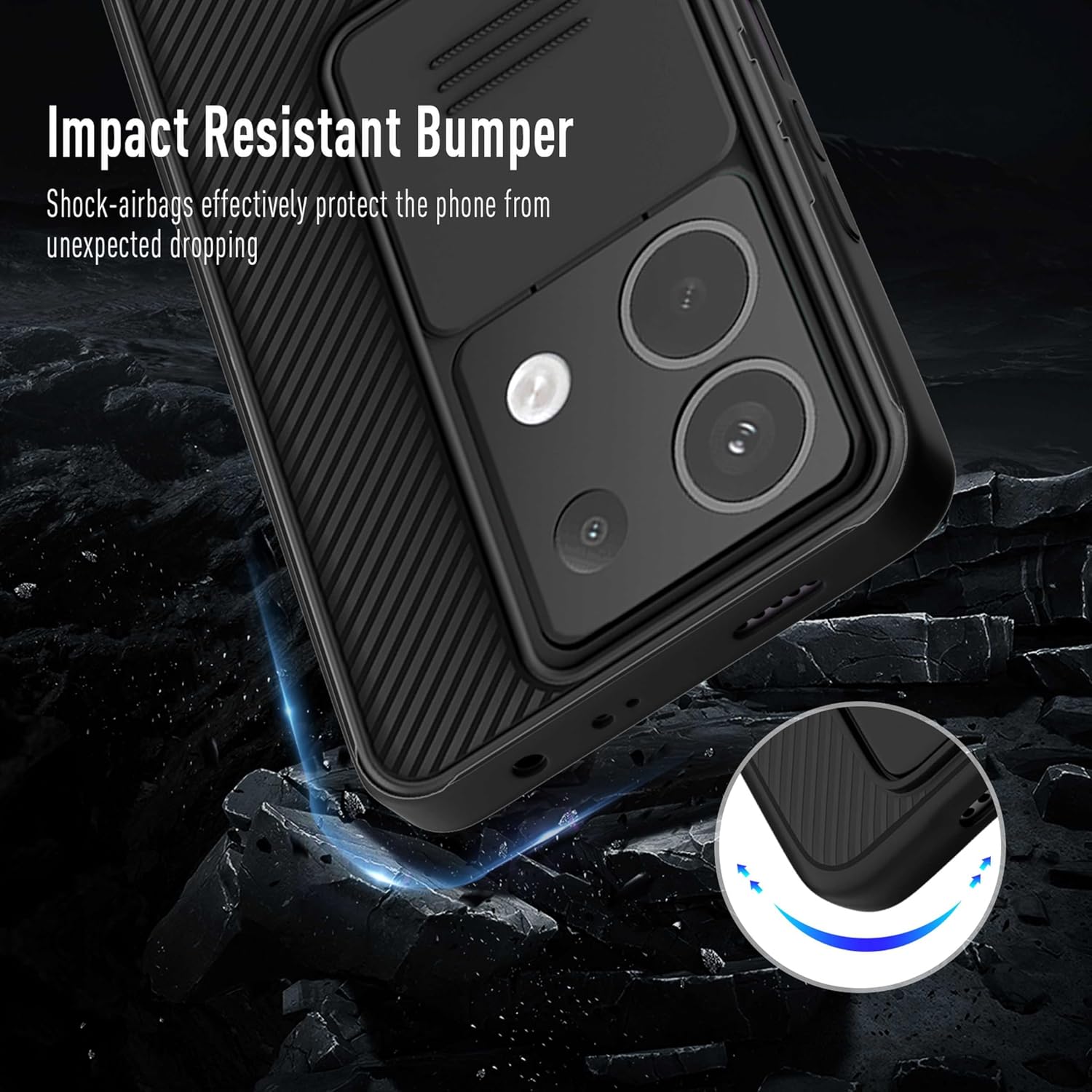Thumbnail 2 de XTCASE: coque élégante pour Xiaomi Redmi Note 13 Pro 5G / Poco X6 5G avec protection caméra coulissante