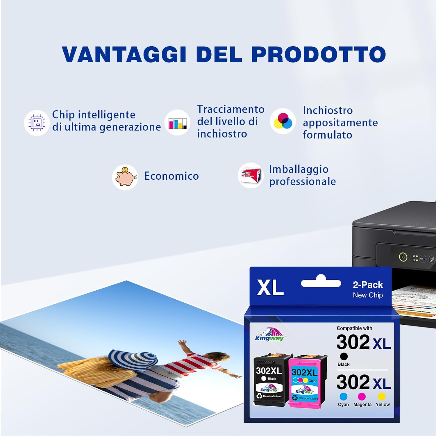 Thumbnail 6 de 302XL Cartucce compatibili HP 2-Pack đź–¨