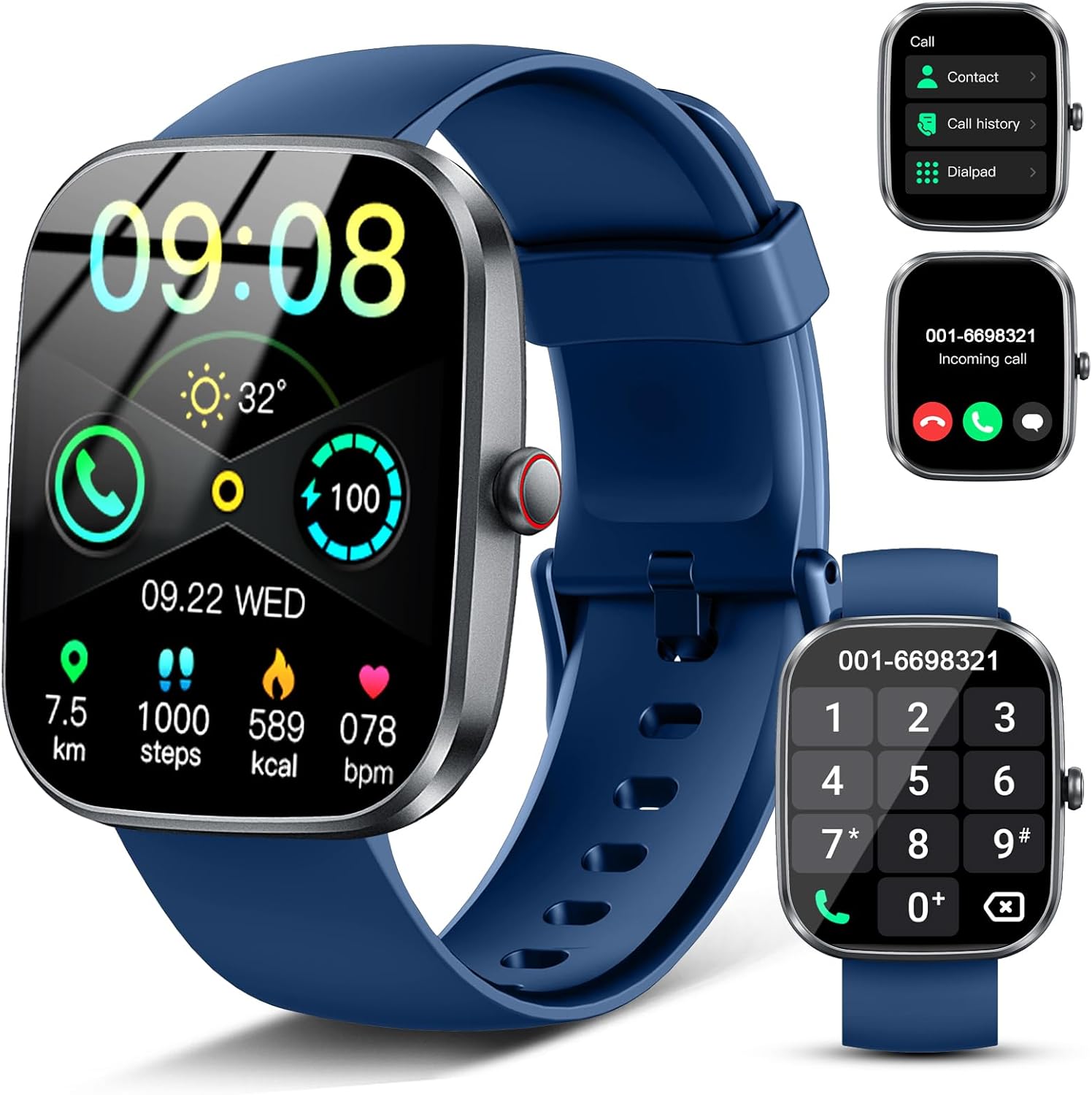 Detalle de Soudorv Smart Watch for Men and Women (2026) with 1.91-inch HD Screen, Bluetooth 5.4, 115+ Sports, IP68 Waterproof