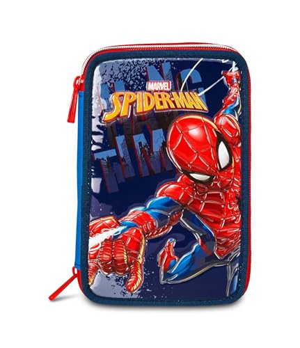Detalle 2 de Seven Spiderman Estuche escolar 3 cremalleras