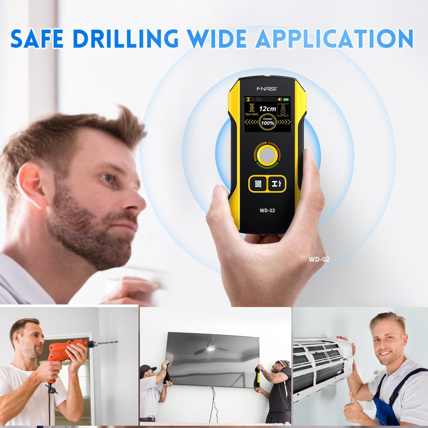 Thumbnail 6 de FNIRSI WD-02 6-in-1 Rechargeable Stud Finder with TFT Display