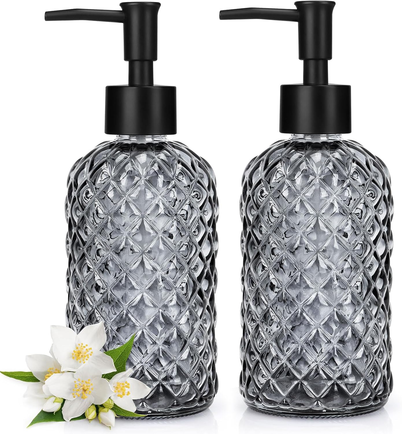 Detalle de Glass Soap Dispenser Set, 13 oz