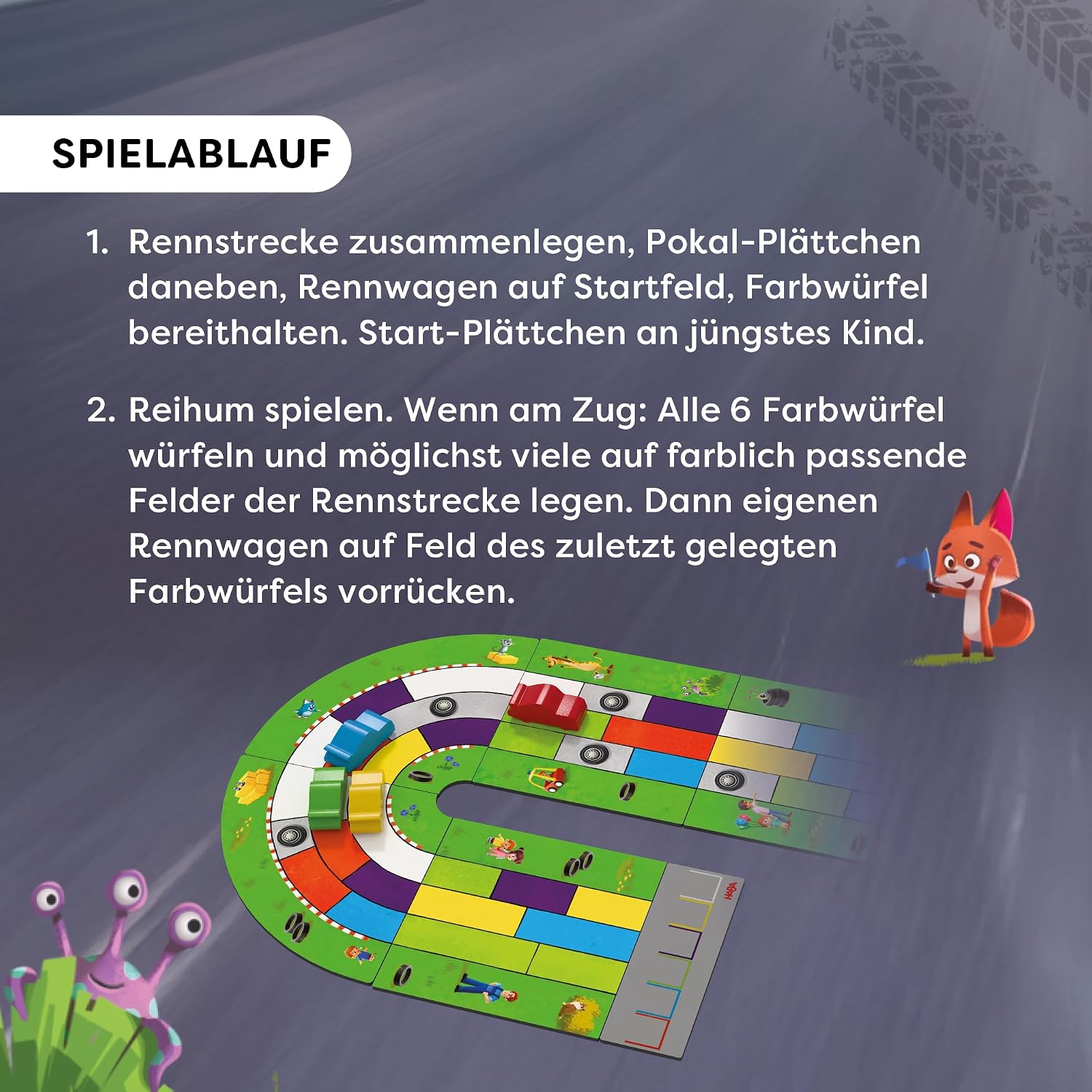 Detalle 2 de HABA Monza Rennspiel für Kinder ab 5