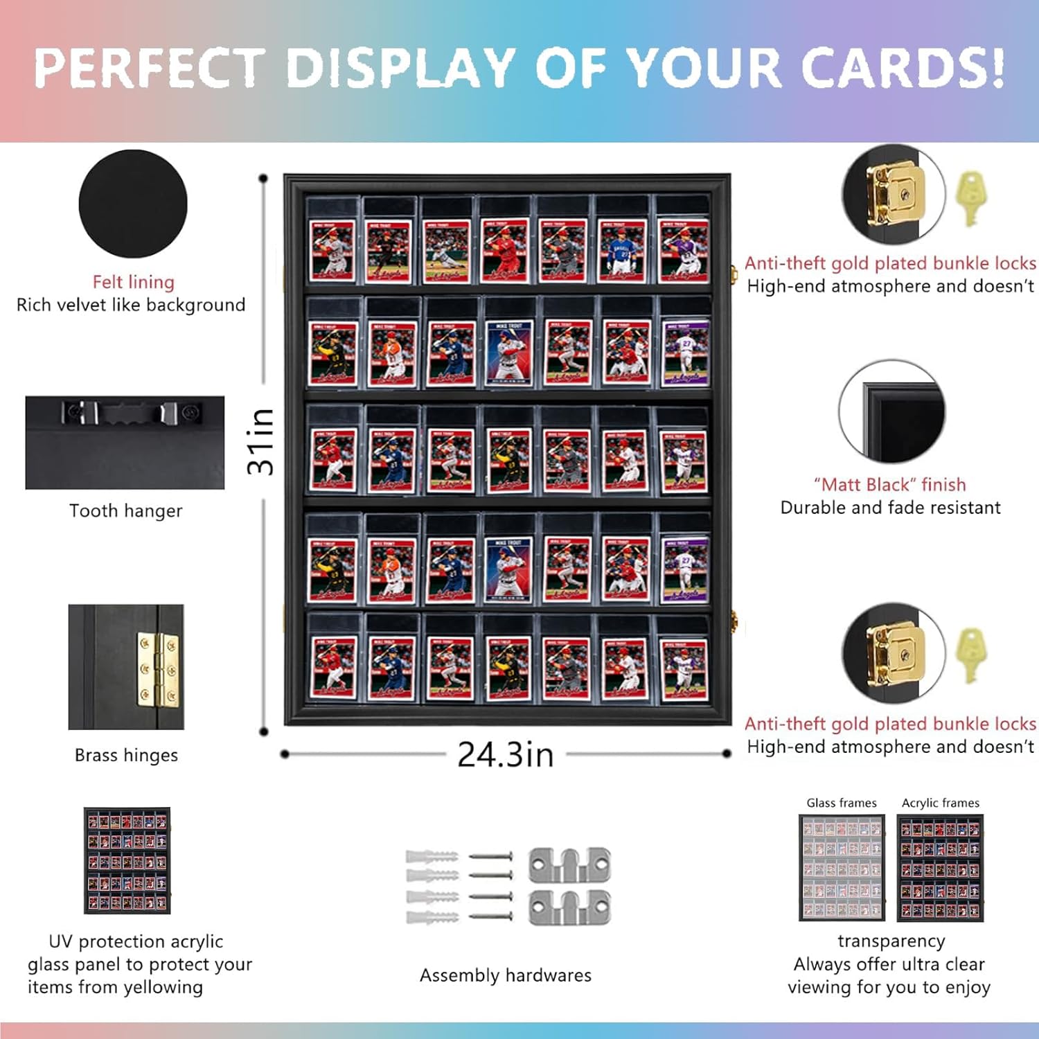 Thumbnail 2 de VERANI 35 Baseball Card Display Case 🖼