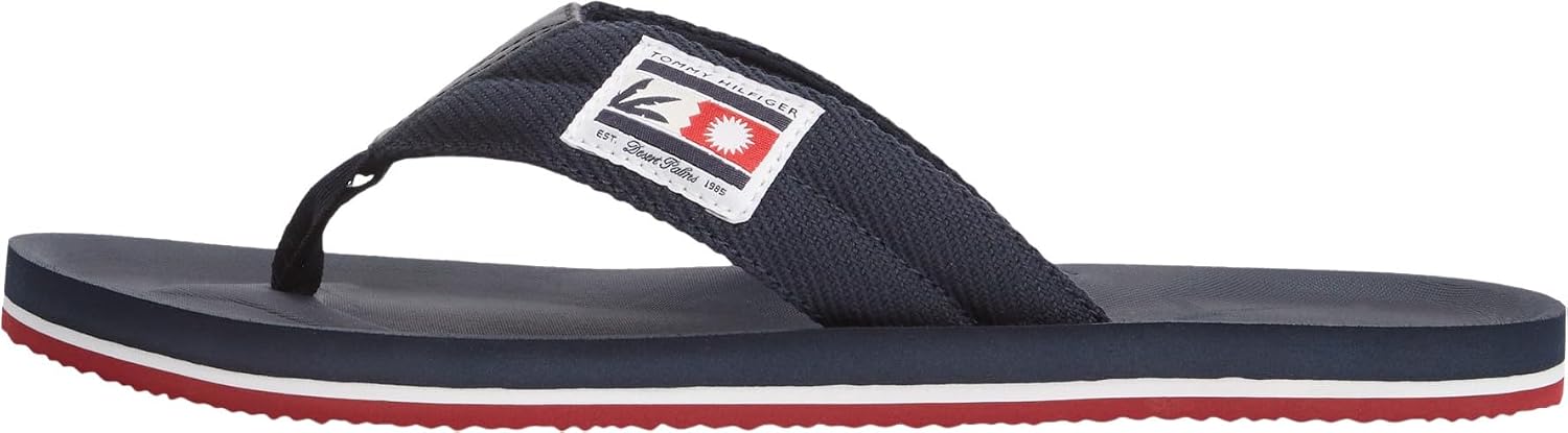 Detalle de Tommy Hilfiger Men's Comfort Patch Beach Sandal Fm0fm05900 Flip Flops