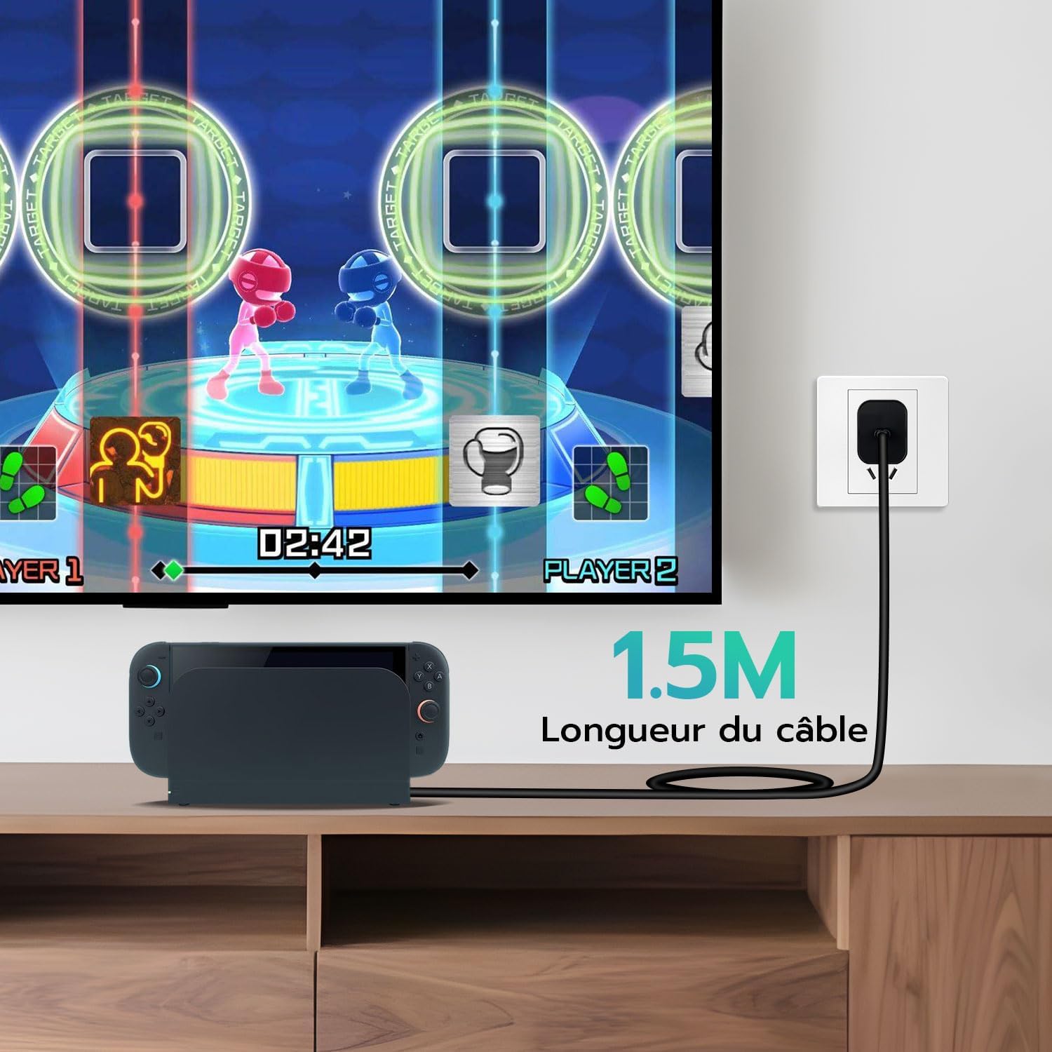 Thumbnail 5 de Mcbazel adaptateur secteur 60W USB-C pour Switch / Switch OLED / Switch Lite, Steam Deck et manettes Pro