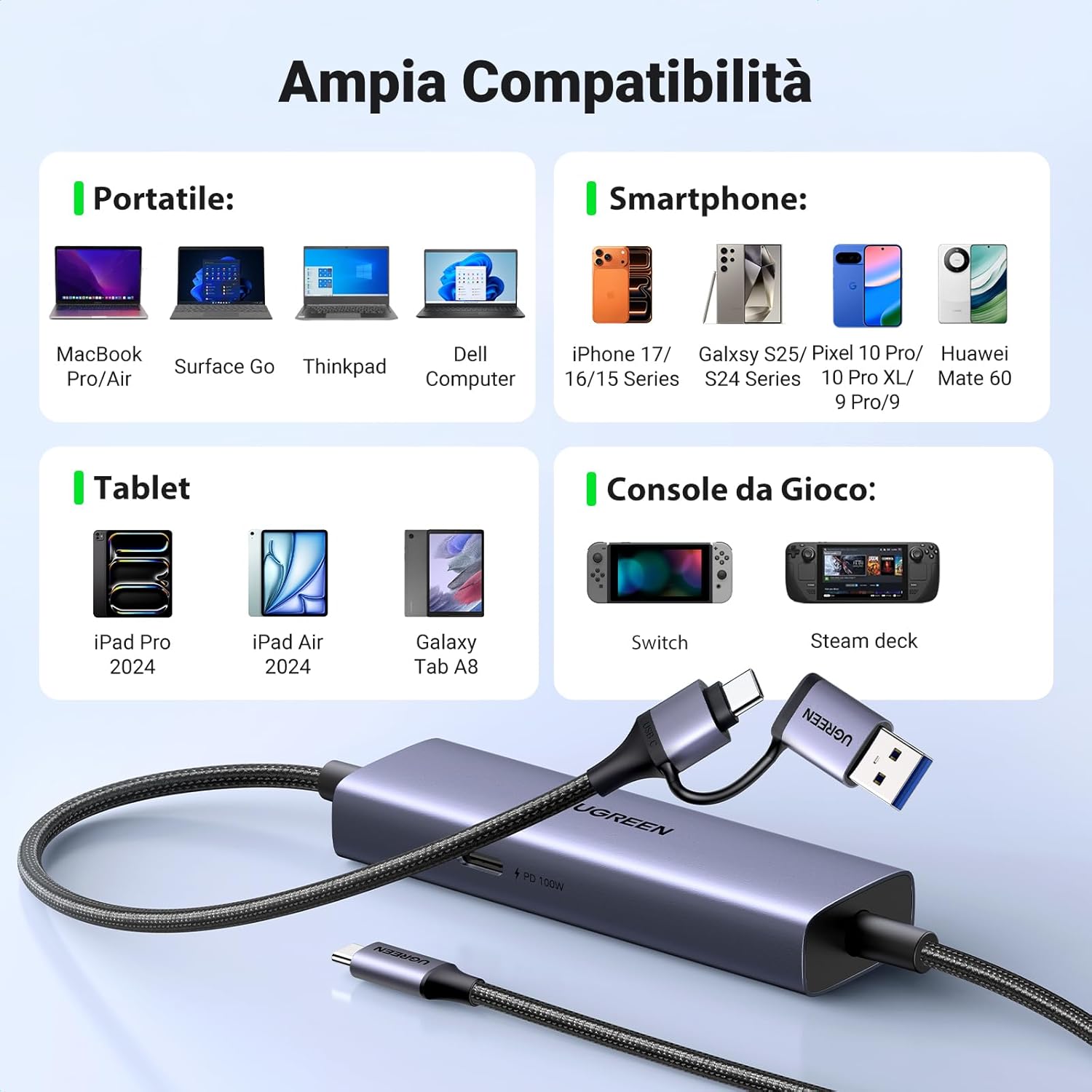 Thumbnail 6 de UGREEN Scheda acquisizione video 100W PD
