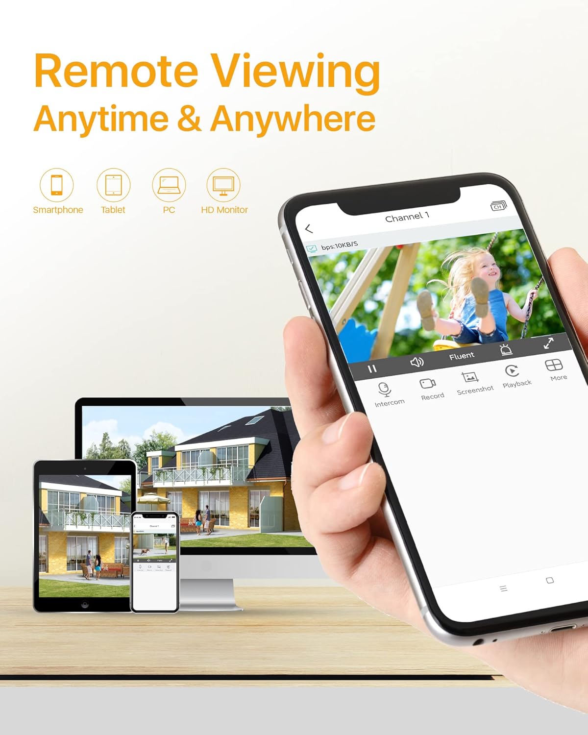 Thumbnail 3 de Anlapus DVR Kit Videosorveglianza 8 Canali 1080P H.265+ TVI con 4 Telecamere e HDD 1TB – Sorveglianza Esterno