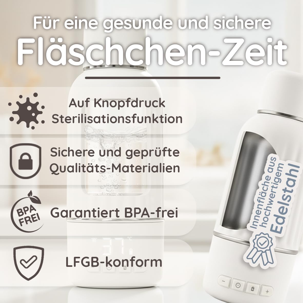 Detalle 1 de Baby Flaschenwärmer 500ml BPA frei Muttermilch