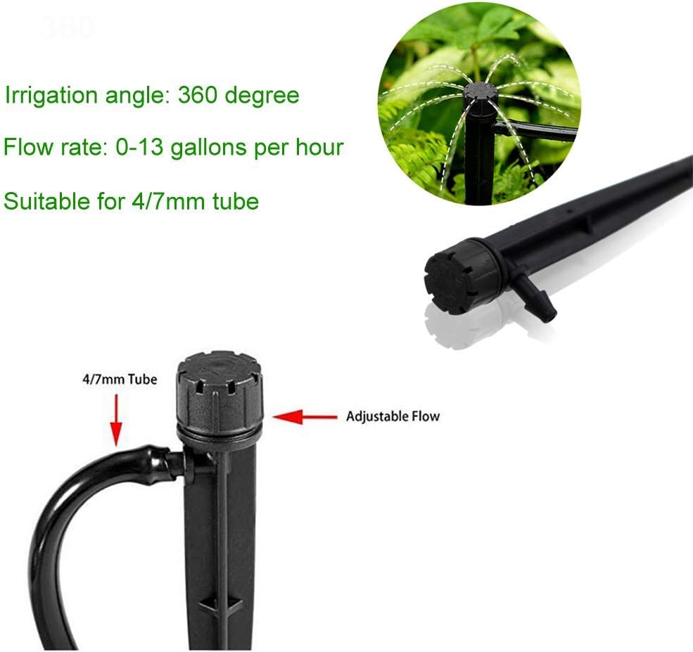 Thumbnail 2 de Hydrogarden 50pcs Adjustable Drip Emitters: 360° Watering for Garden, Greenhouse and Veg Plots