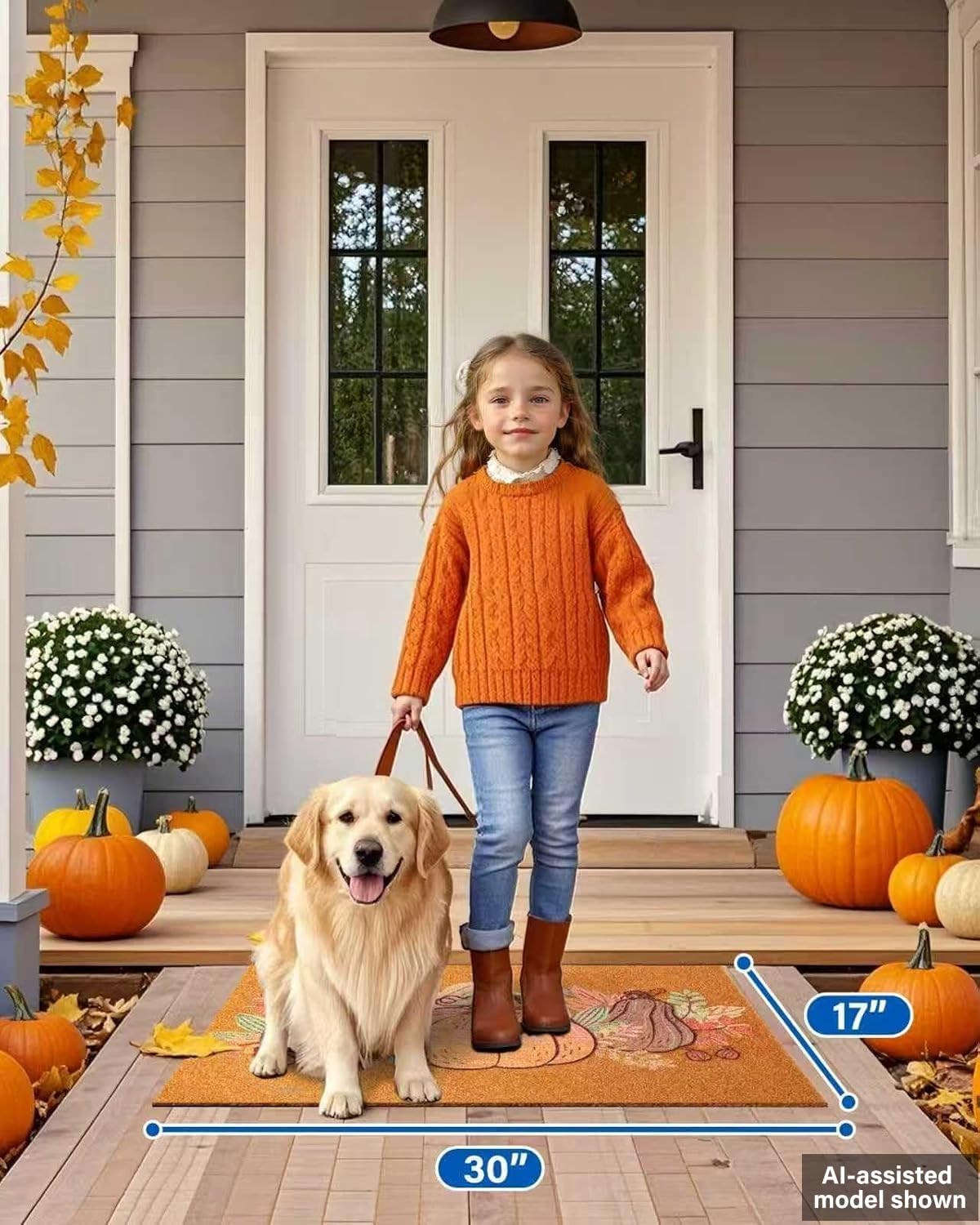 Detalle 2 de SAKSUN Outdoor Door Mat 17 x 30 Inches