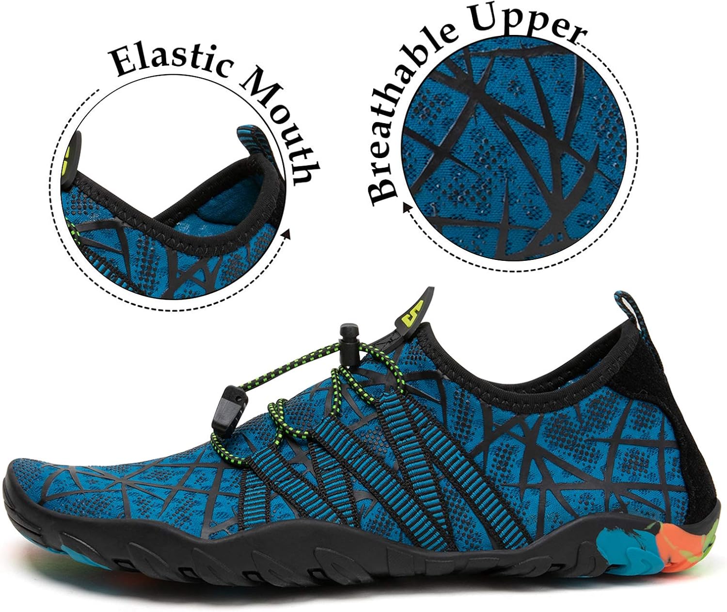 Detalle 2 de SAGUARO Badeschuhe für Herren & Damen – 7/9 Drainagelöcher, schnelltrocknend, rutschfest, Größe 35–48