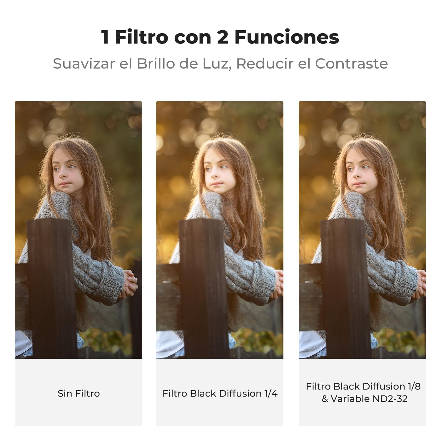 Detalle 2 de K&F CONCEPT Nano-Klear 77mm Black-Mist 1/8 ND2-32