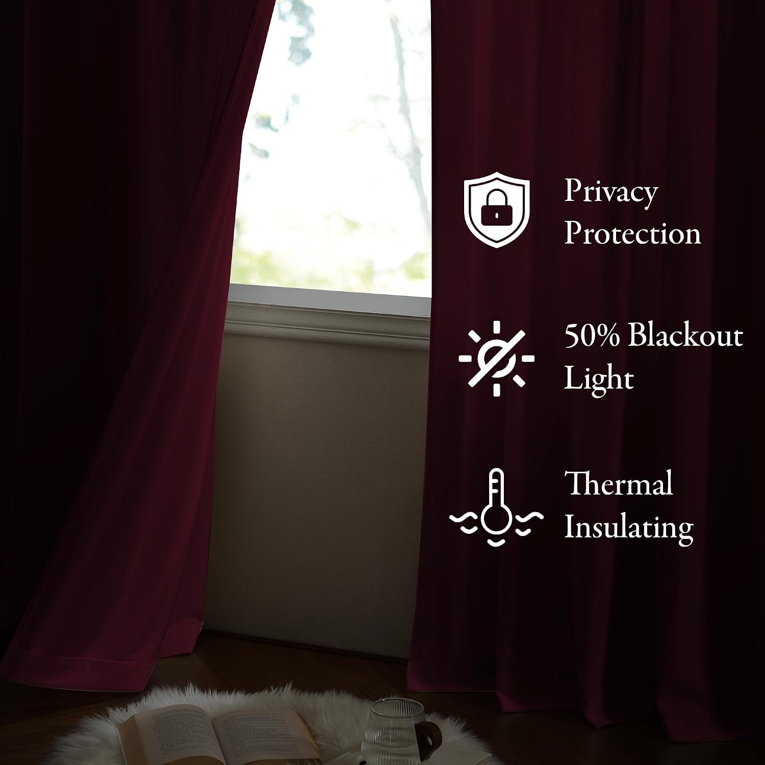 Thumbnail 2 de KGORGE Velvet Curtains 120-inch Length