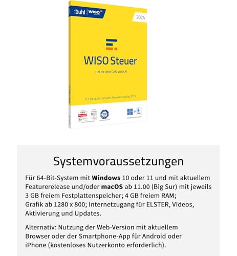 Detalle 2 de WISO Steuer 2024 (für Steuerjahr 2023) – Aktivierungscode per Email | Buhl Data Service