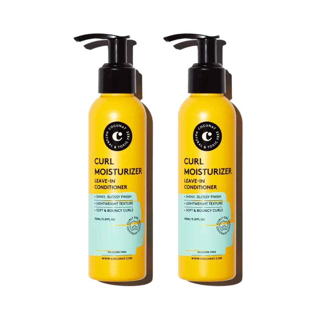 Detalle de COCUNAT Curl Moisturizer Leave-in – 2er-Pack, Feuchtigkeit & Definition für flexible Locken (je 150 ml)