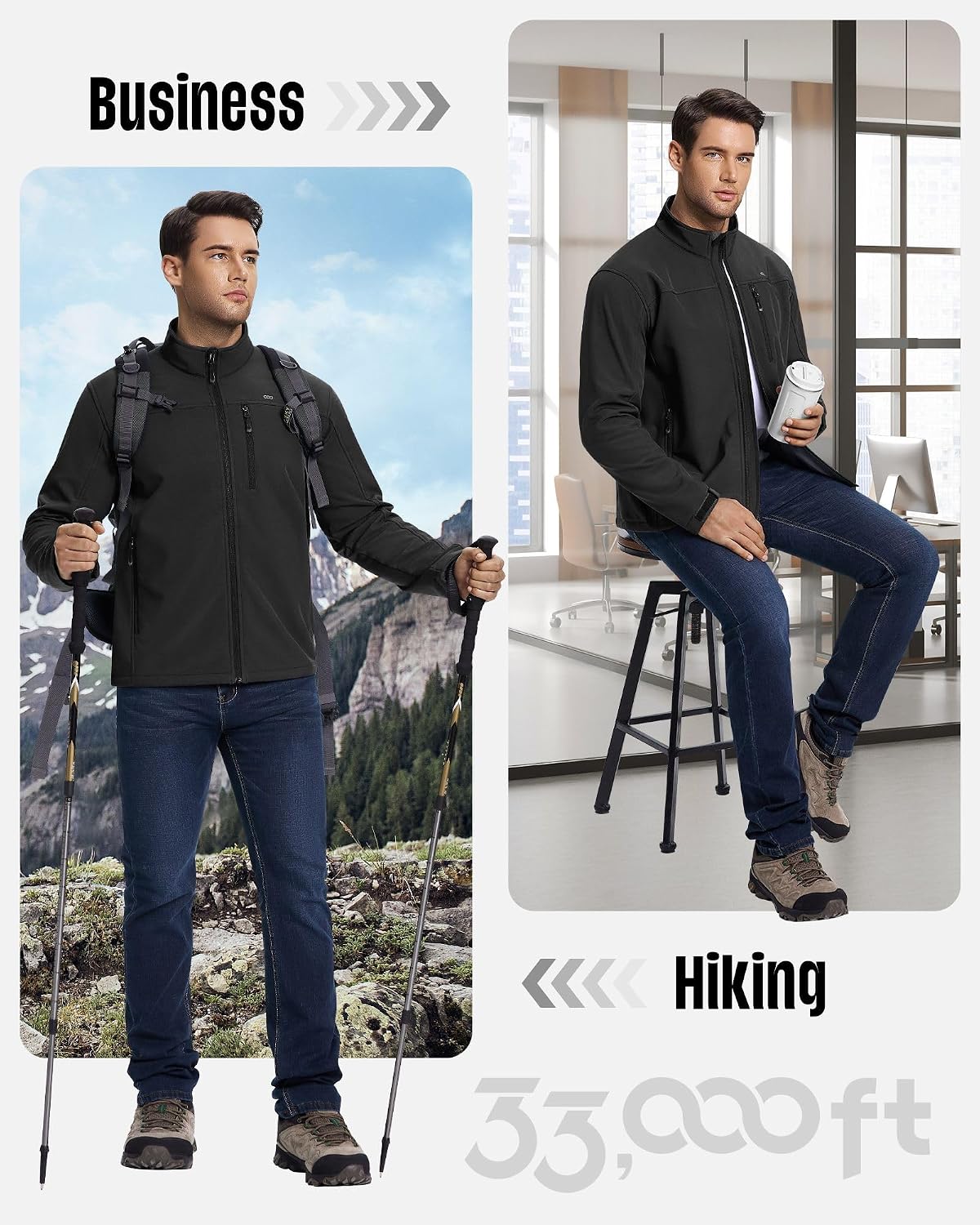 Thumbnail 5 de 33,000ft Softshelljacke für Herren