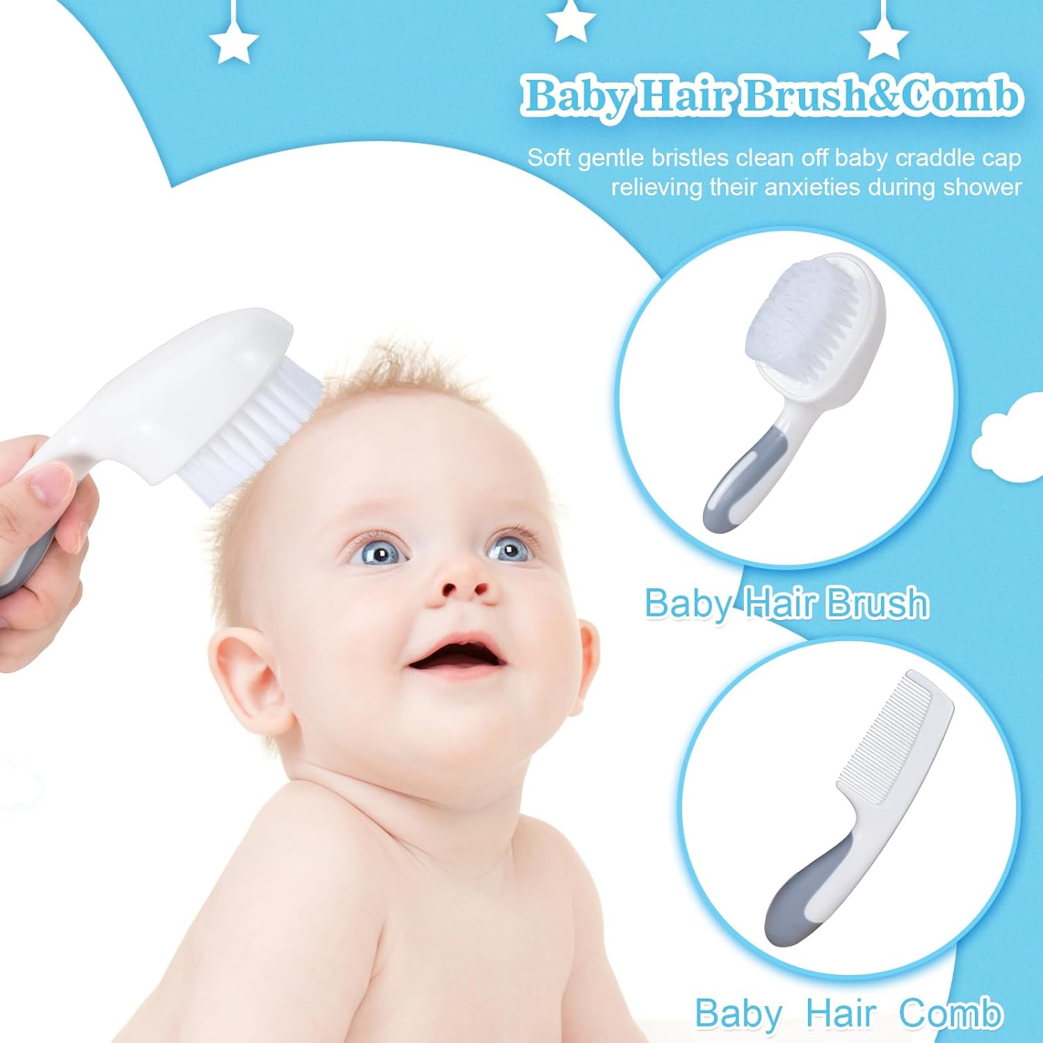 Thumbnail 4 de Little Angel Baby Healthcare and Grooming Kit (Newborn Nursery Care Set) with Brush, Comb, Nail Clipper & Nasal Aspirator