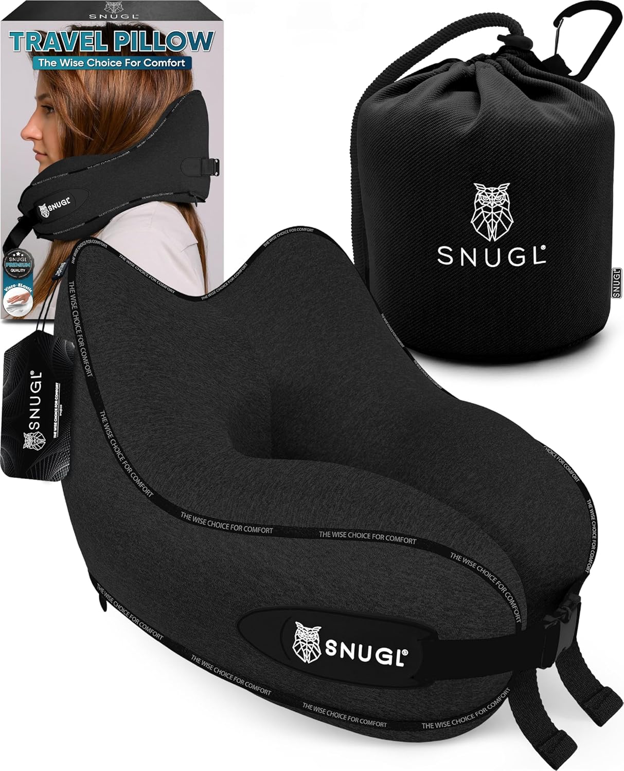 Detalle de SNUGL Nackenkissen Memory Foam für Reisen