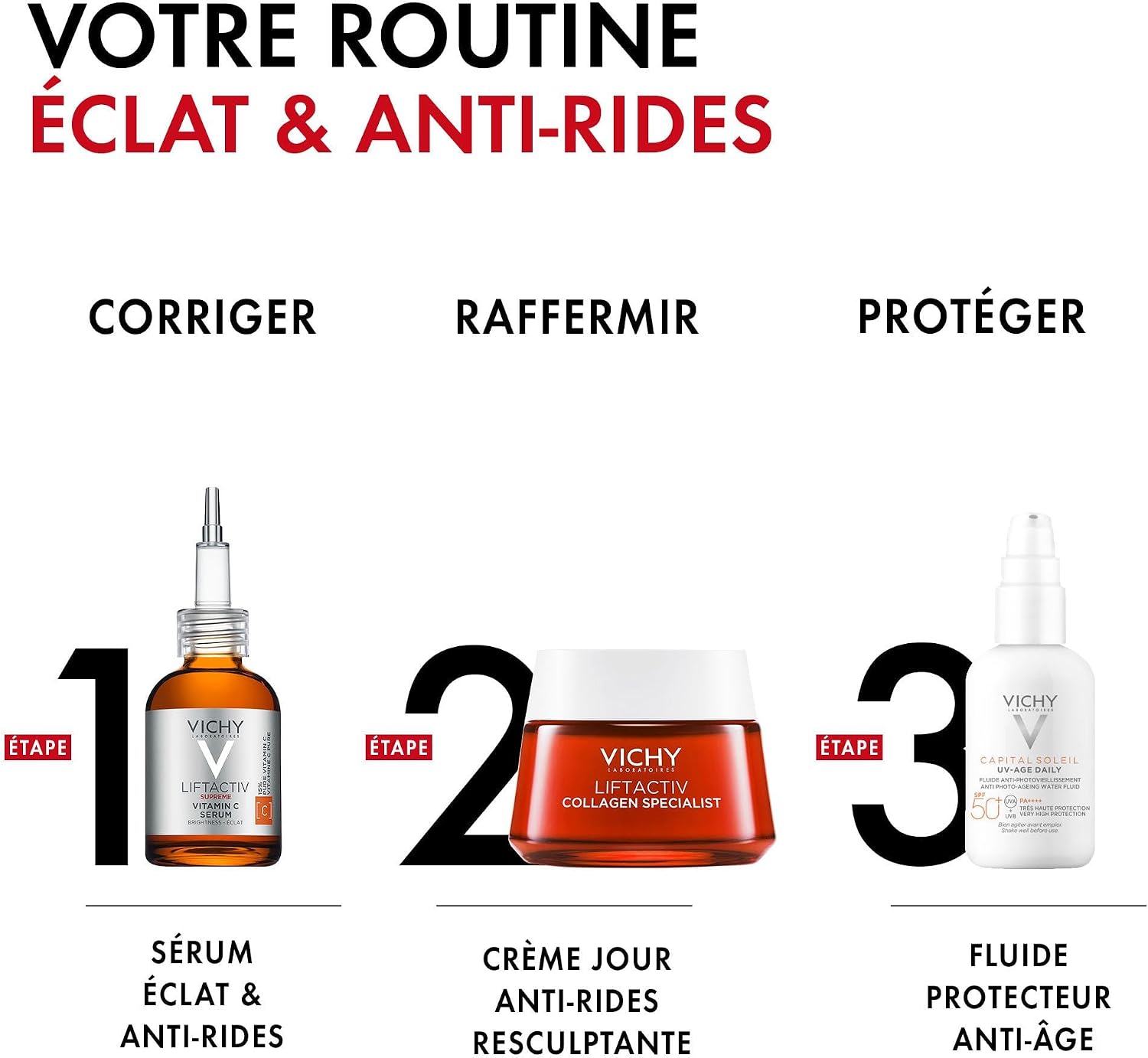 Detalle de Vichy Liftactiv Sérum Visage Vitamine C Anti-Rides – 20 ml