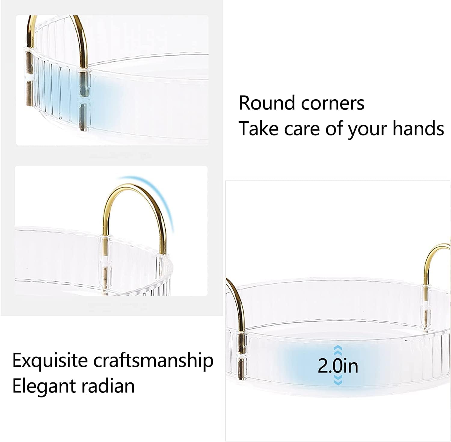 Thumbnail 2 de Bingobang Makeup Organiser 360° Rotating 3-Tier Acrylic Cosmetic Stand