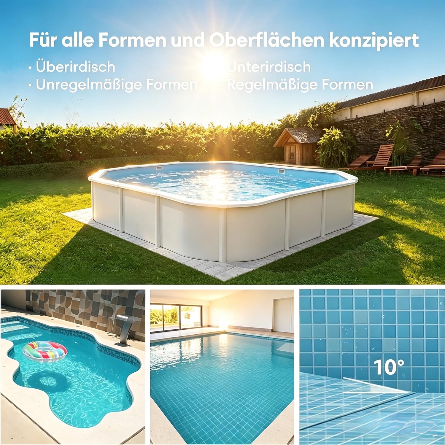 Thumbnail 5 de Pooleco 10 Poolroboter (2026 Upgrade) – kabelloser Akku-Saugroboter mit Dual-Motor-System