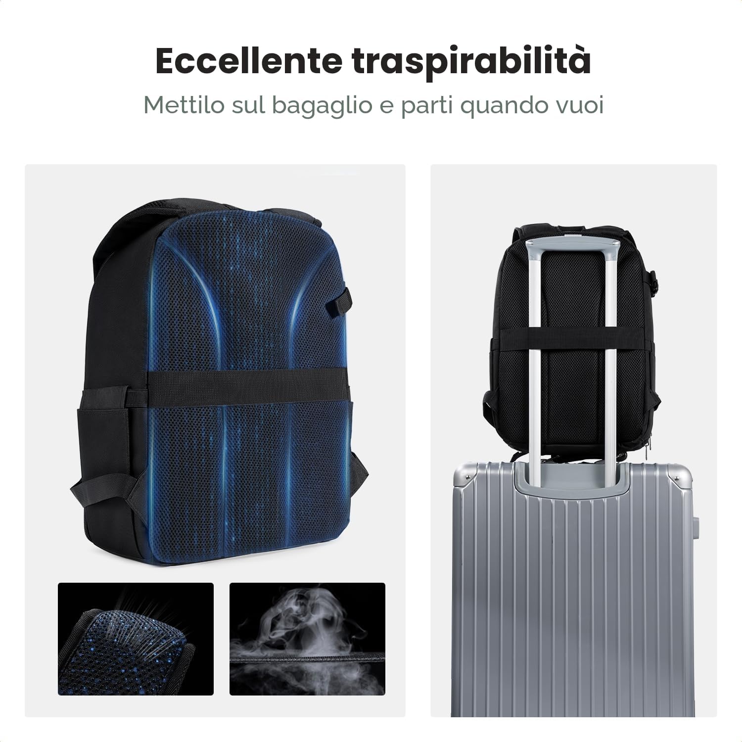 Thumbnail 6 de K&F CONCEPT Zaino per Fotocamera Compatto: versatilità, protezione e comfort per chi viaggia leggero