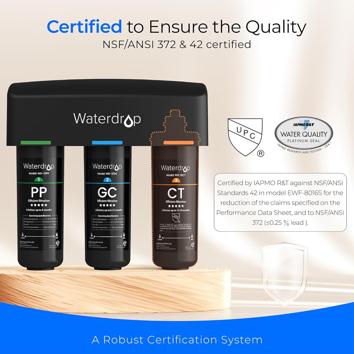 Detalle 2 de Waterdrop TSB Under Sink Water Filter System with Dedicated Faucet