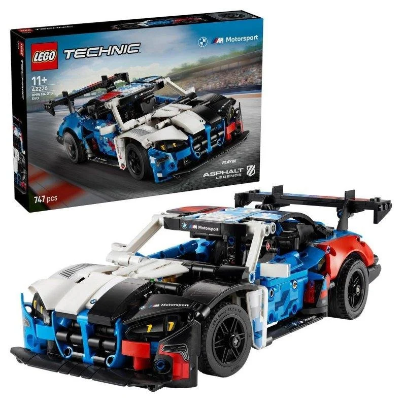 Detalle de LEGO Technic BMW M4 GT3 EVO 42226: 747 piezas para amantes de la ingeniería y las carreras