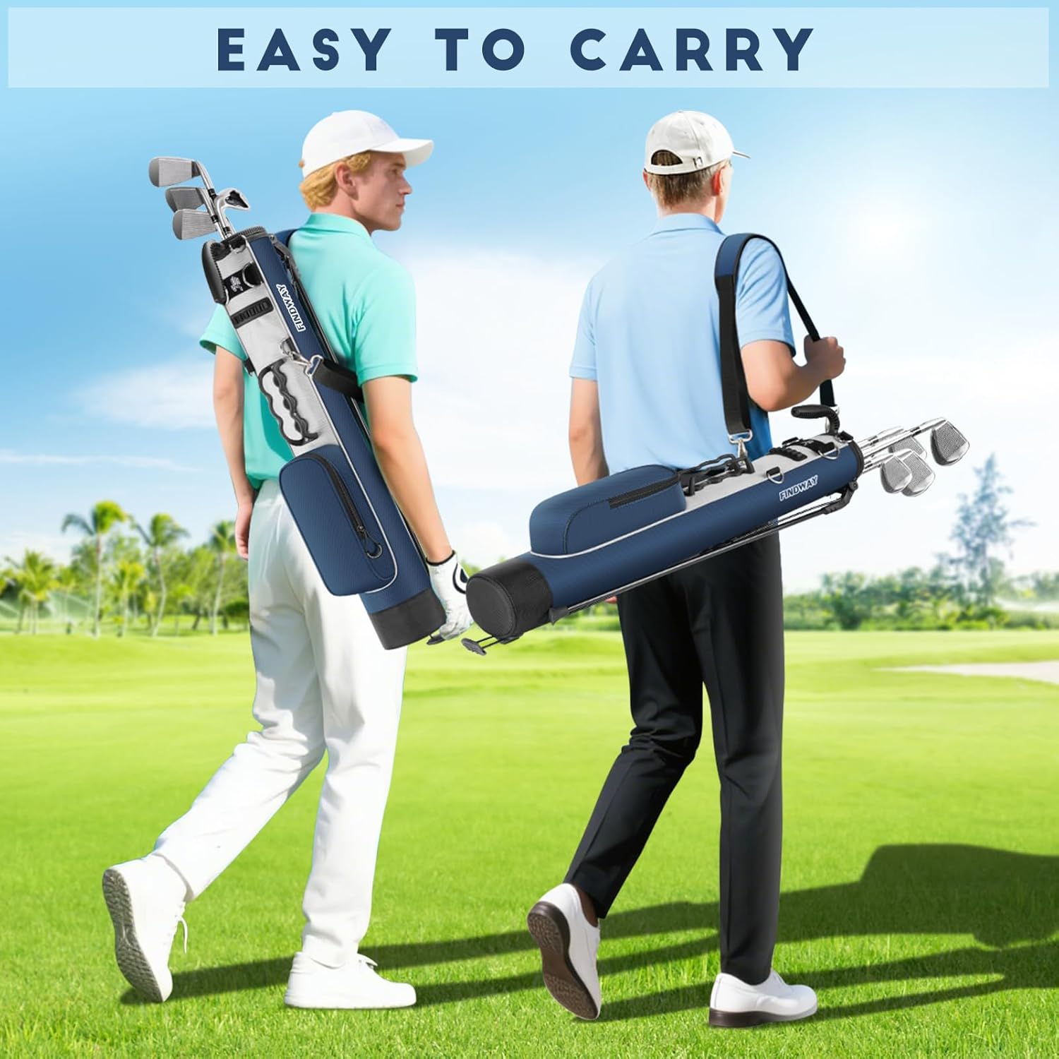 Thumbnail 6 de Findway Golf Stand Carry Bag with Strap — Lightweight, 31.5in Tall, Ideal for Driving Range and Par 3