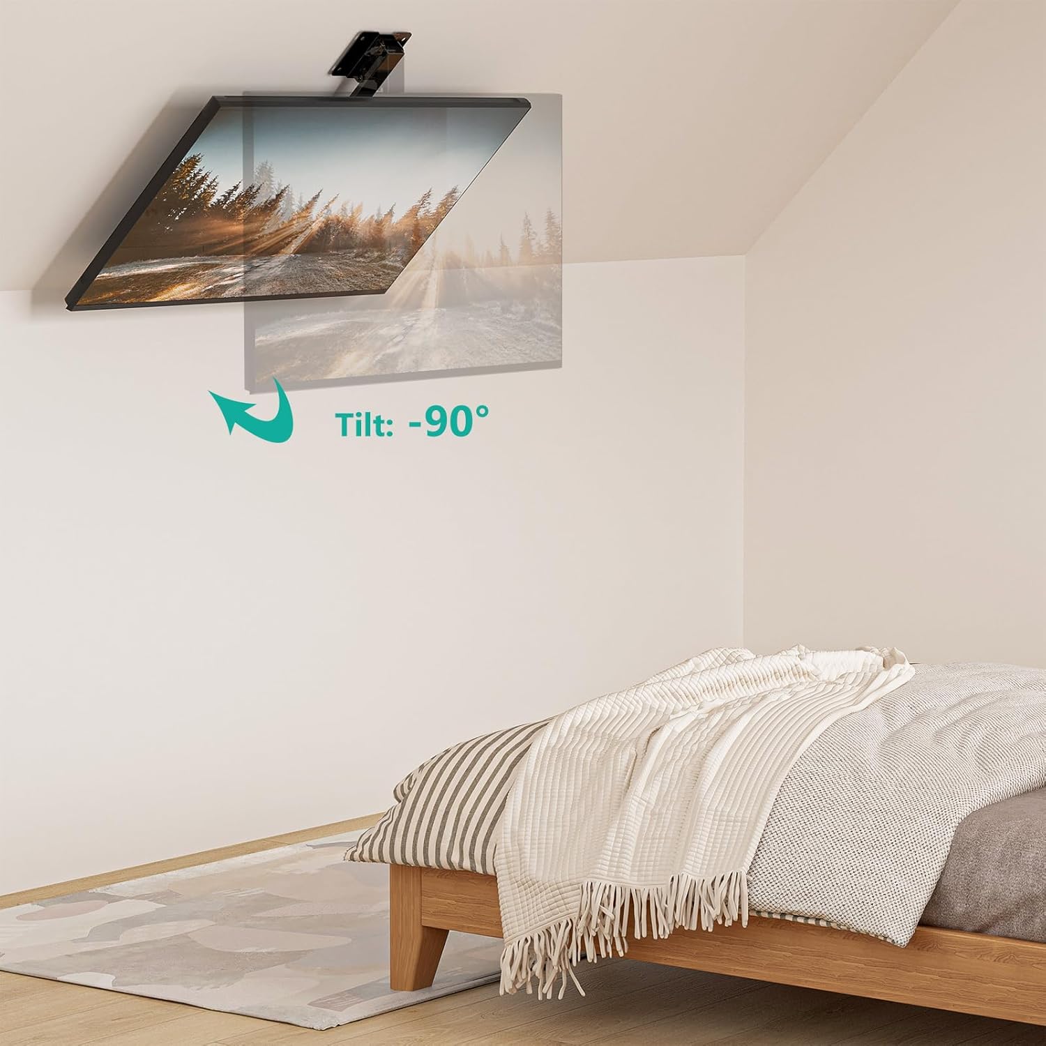 Detalle de WALI FCM202 Ceiling TV Mount 44 lbs